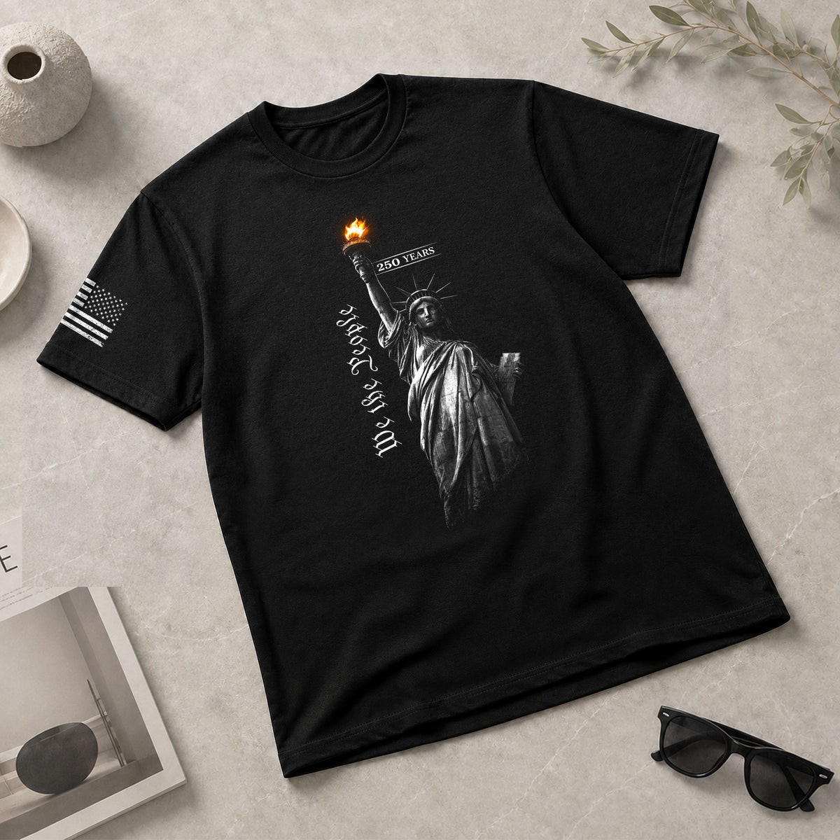 America 250th Anniversary T-Shirt - 1776-2026 Statue of Liberty Freedom Tee, 250 Years Minimalist Patriotic Men's Shirt - Rust Field Wear