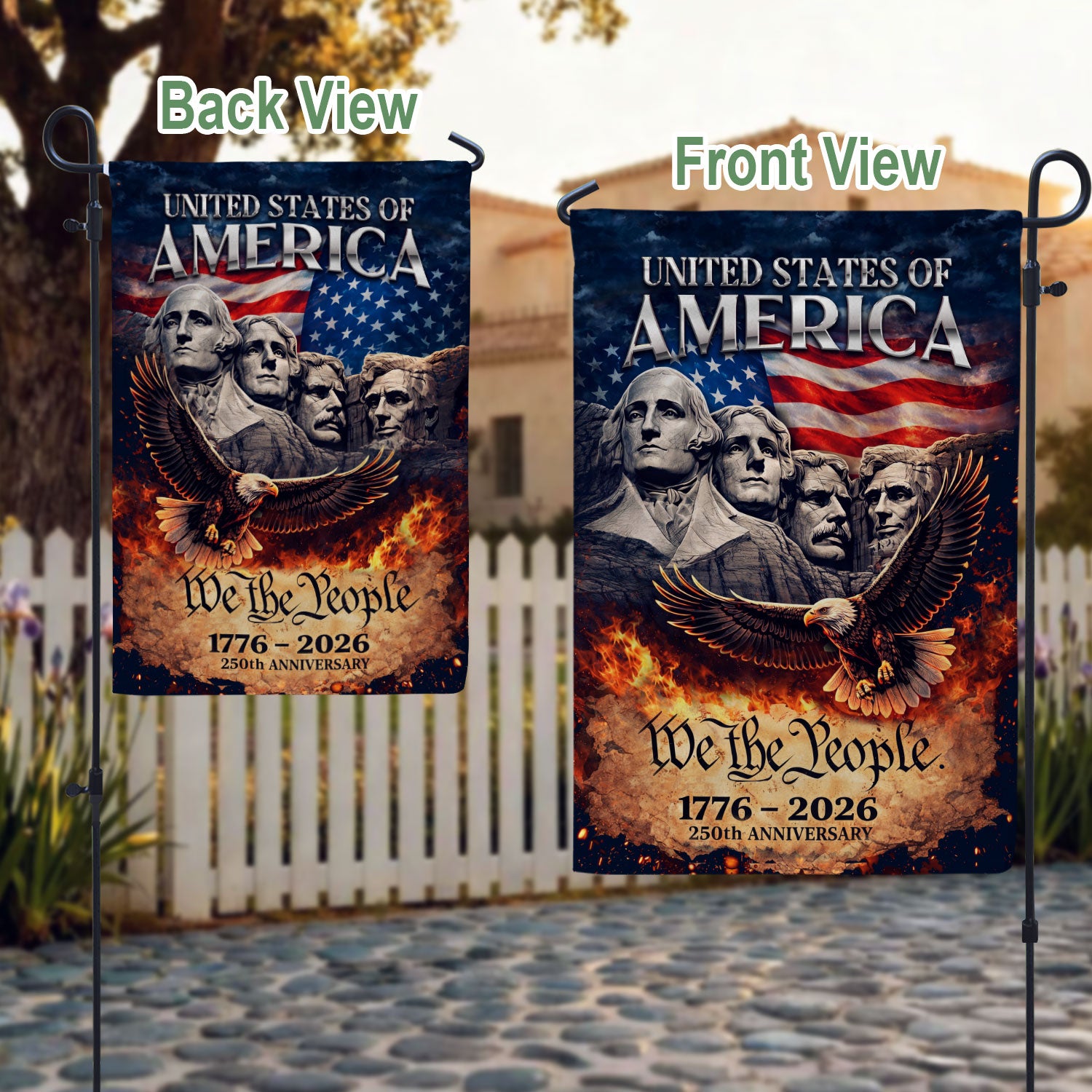USA 250th Anniversary Flag 1776-2026 – 250 Year American Anniversary Patriotic Garden Flag Outdoor Yard Decoration