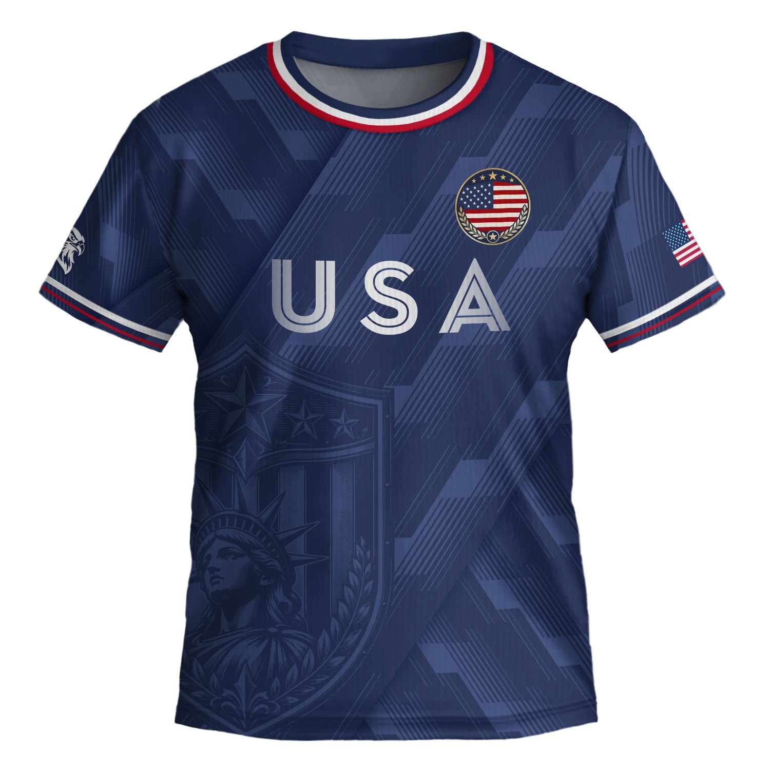 USA Soccer Jersey Kids Set Navy Patriotic Youth Football Shirt Shorts Outfit Kit