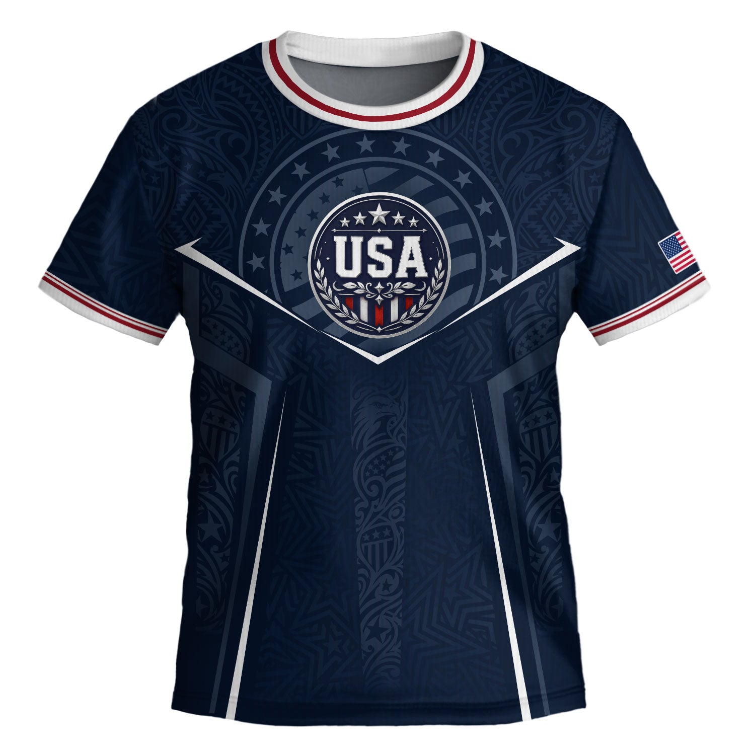 USA Kids Soccer Jersey Set Navy Blue Eagle Shield Youth Sports Kit