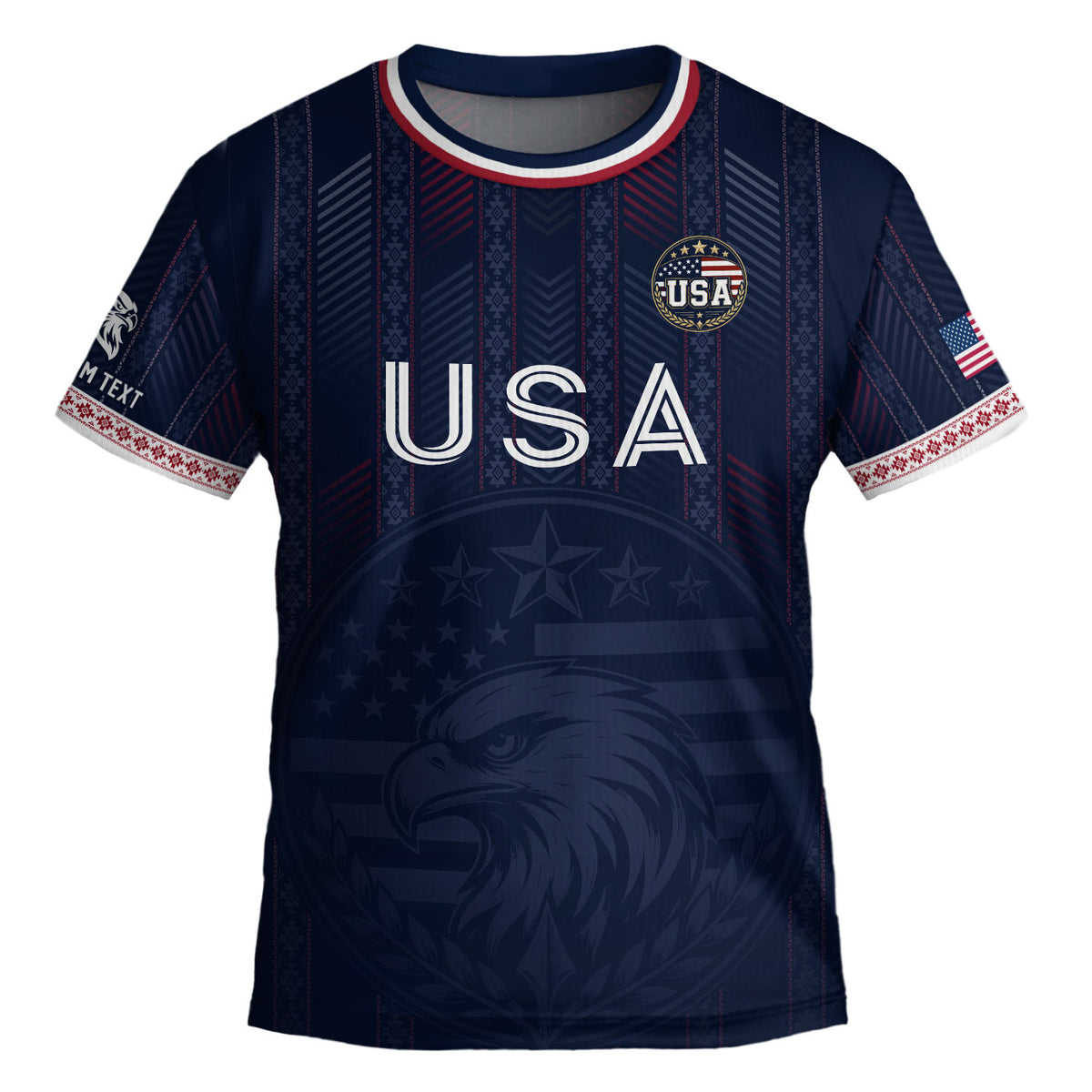 Personalized Youth Soccer Jersey Style Custom Name Number USA Kids Activewear Top - Rust Field Wear