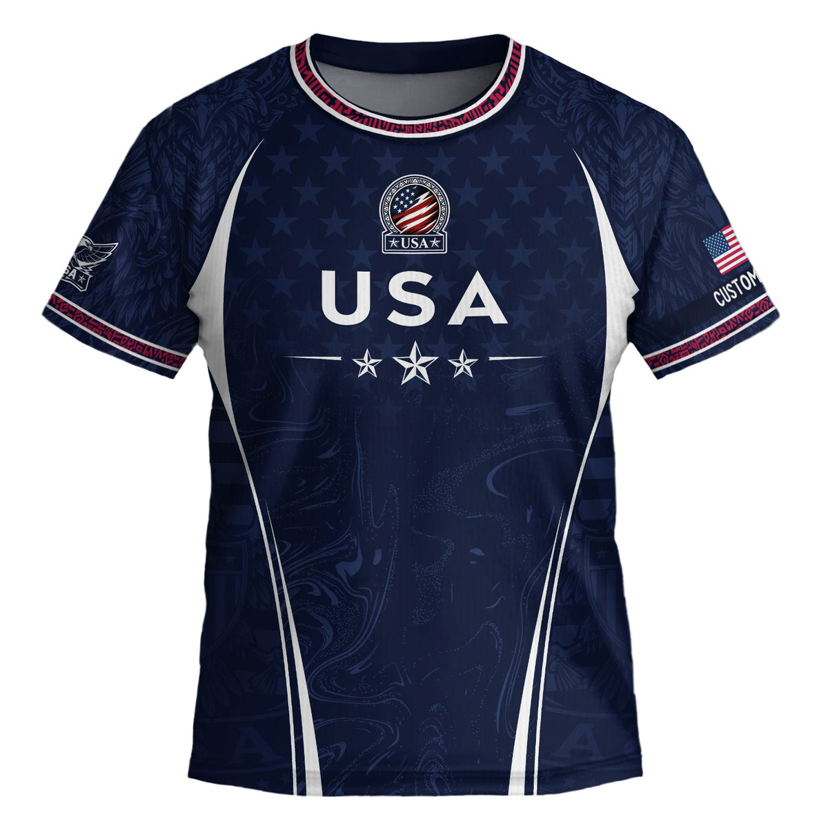 Personalized Youth Soccer Jersey Style Custom Name Number USA Kids Starry Active Top - Rust Field Wear