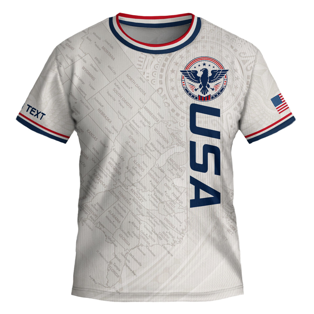 Custom White USA Soccer Jersey and Shorts Set Kid Personalized Name and Number - Rust Field Wear