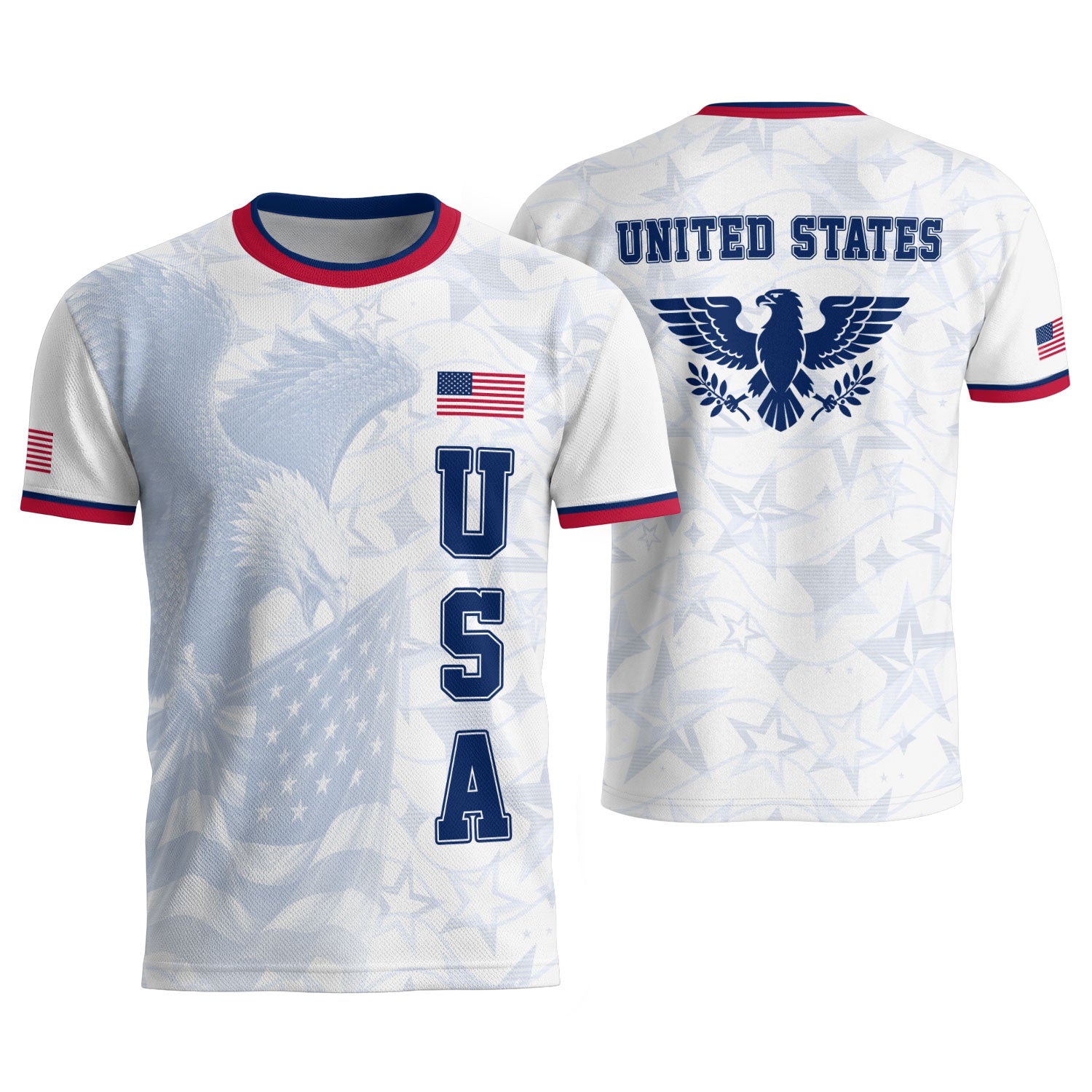 USA Eagle Soccer Jersey Adult Patriotic American Flag Soccer Fan Independence Day Shirt