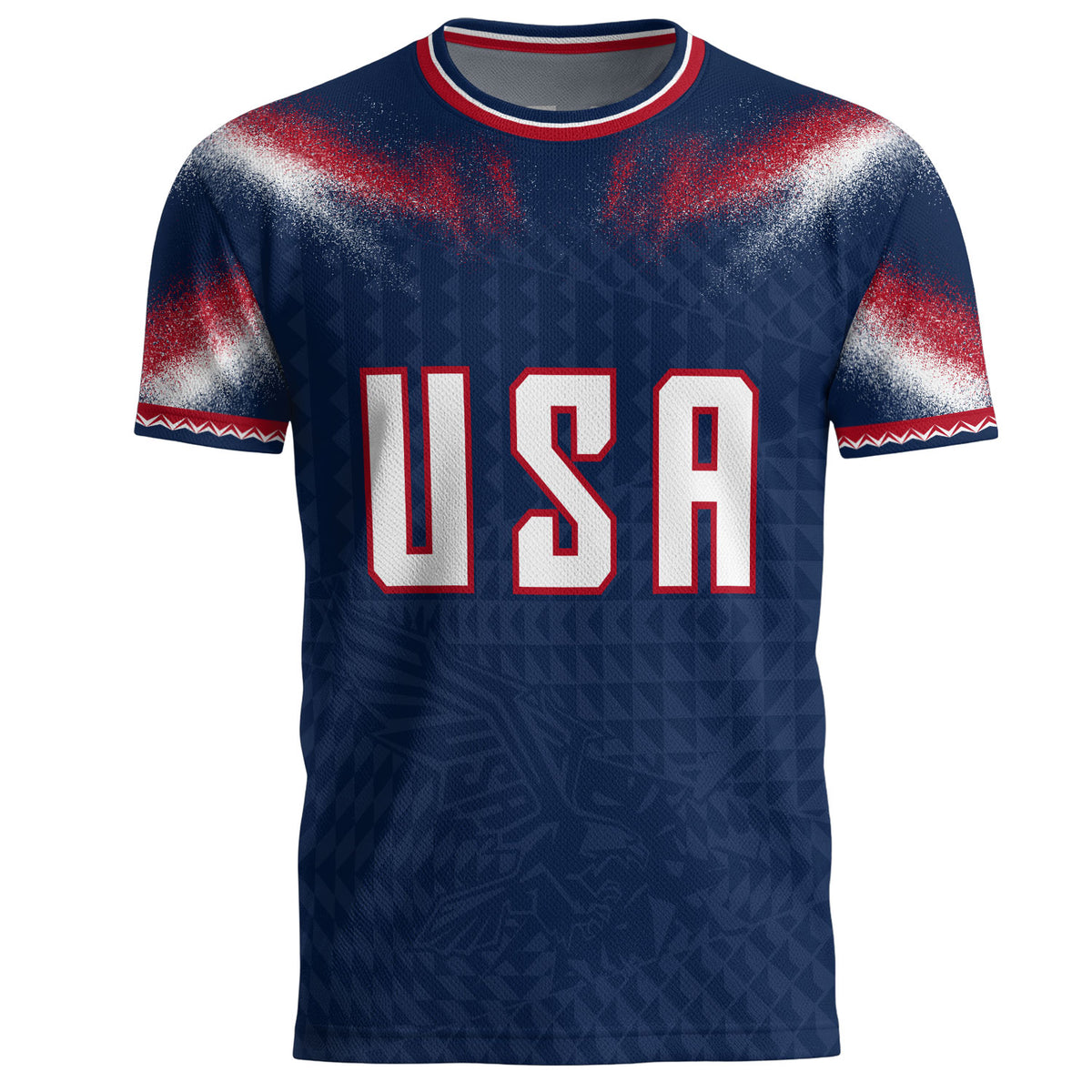 USA Patriotic Soccer Jersey Custom Name Number Adult Football Shirt Blue - Rust Field Wear