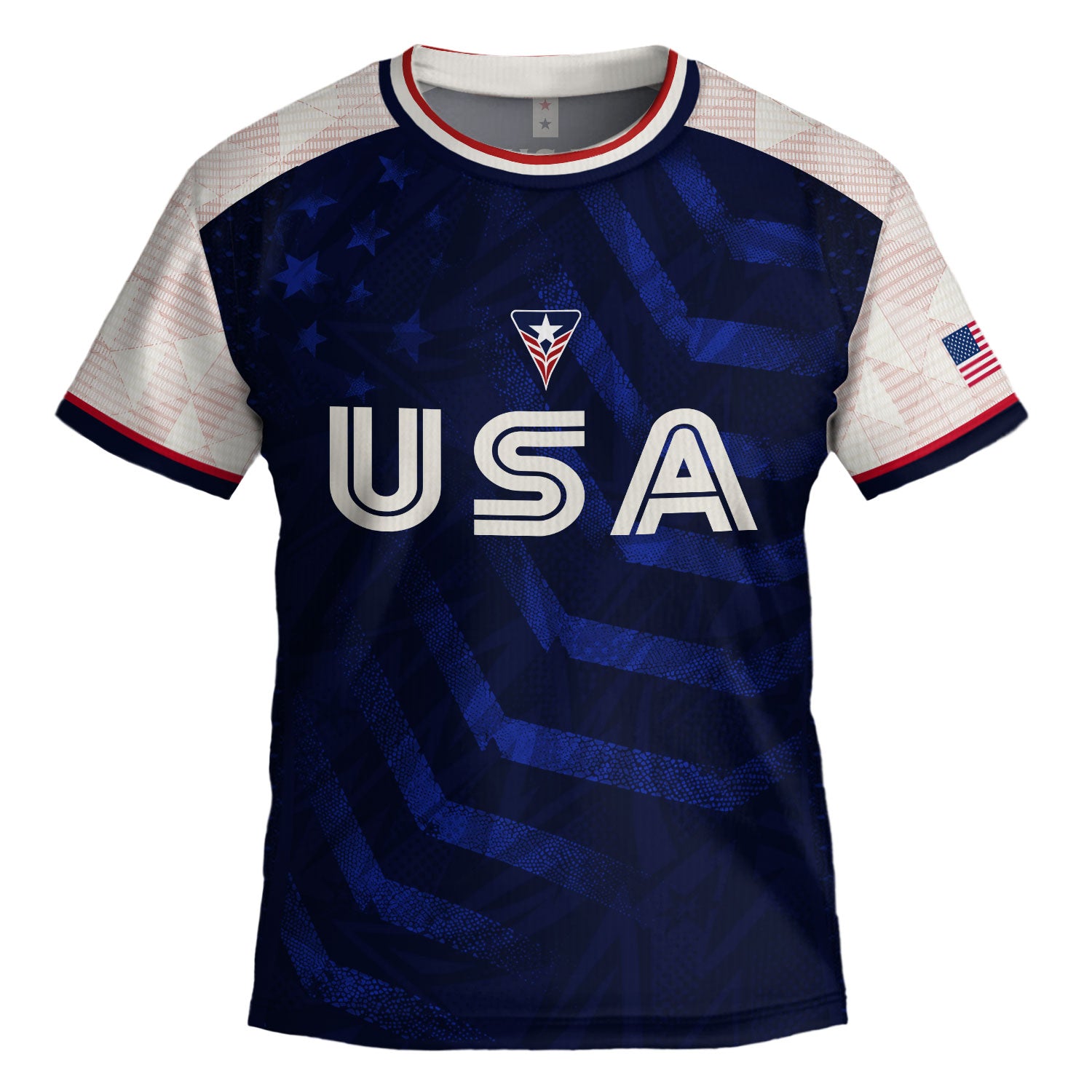 Kids USA Soccer Jersey Youth Children Patriotic Subtle Star Pattern United States Tee