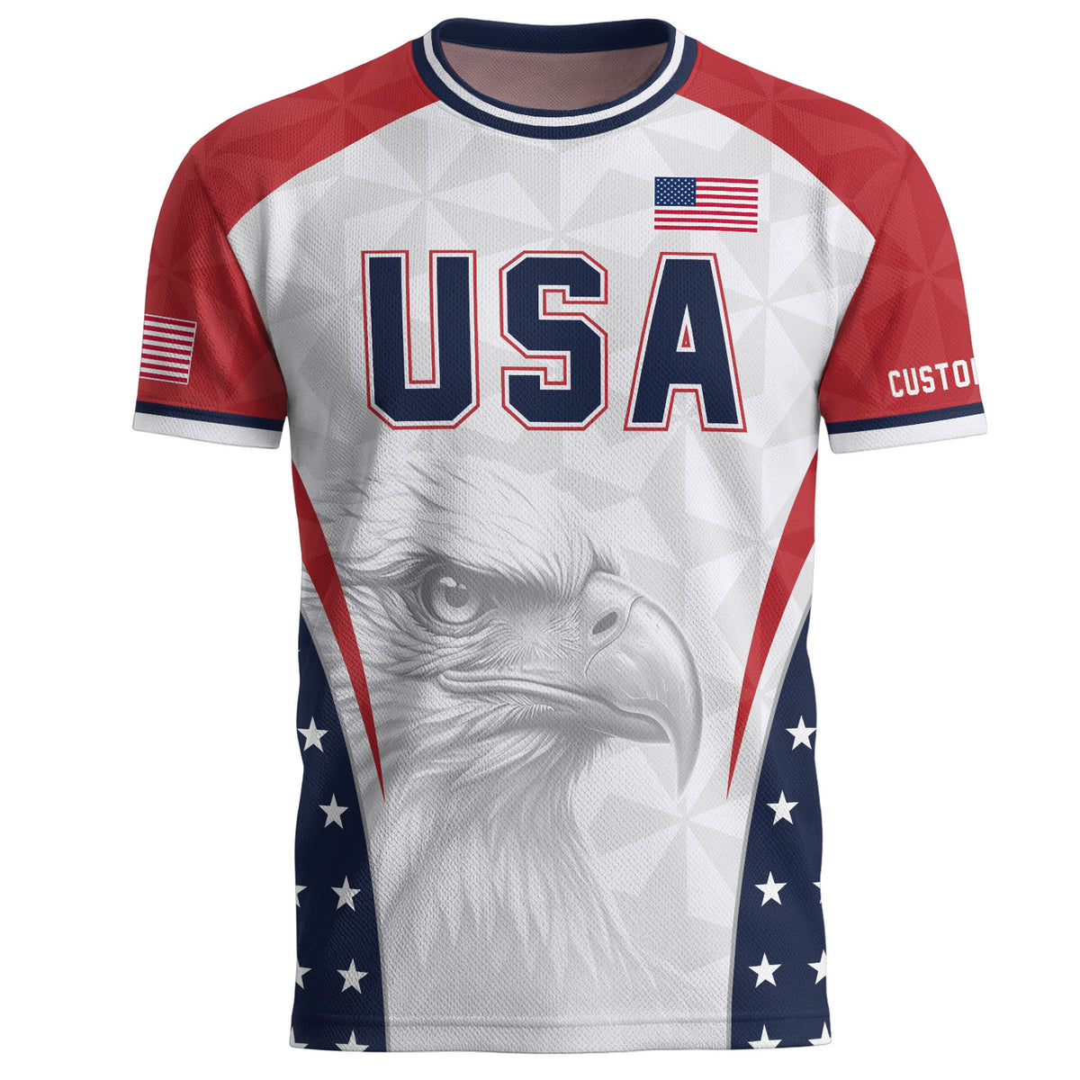 USA Soccer Jersey White Personalized American Football Shirt Eagle Pattern Team Men - Rust Field Wear