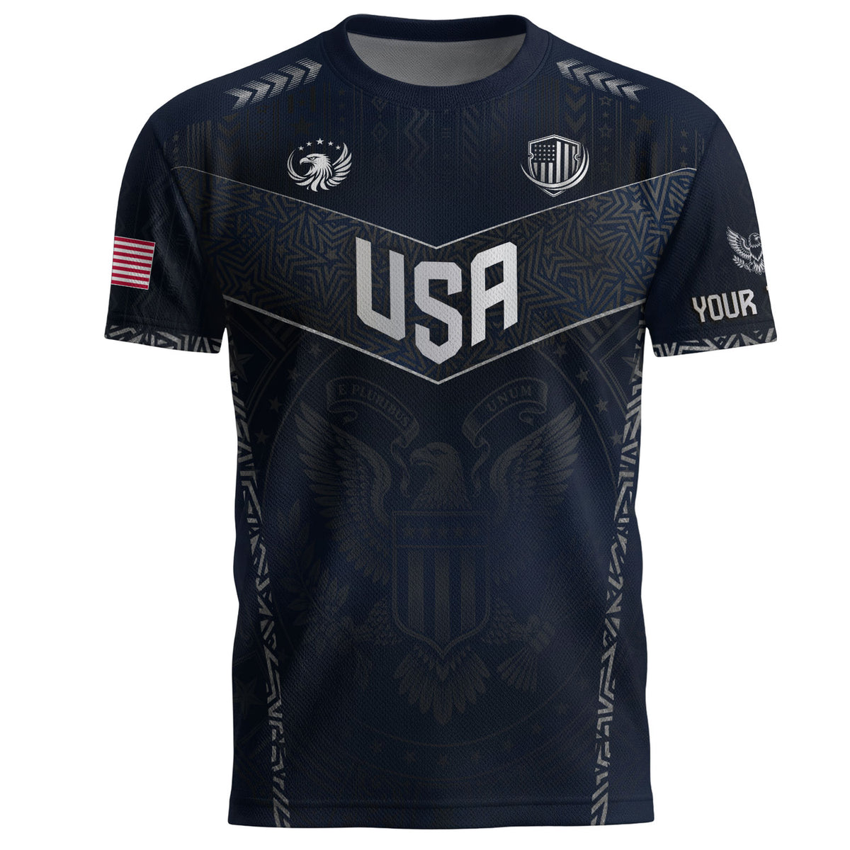 Custom Adult USA Soccer Jersey - Personalized Name & Number Patriotic Sports Team Shirt - Rust Field Wear