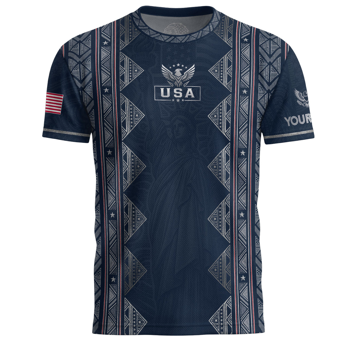 Personalized USA Soccer Jersey Adult Custom Name Number Patriotic Sports Team Uniform - Rust Field Wear