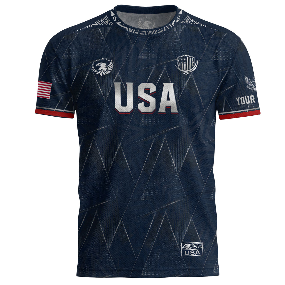 Personalized Patriotic USA Soccer Shirt Custom Adult Name Number Graphic Team Uniform - Rust Field Wear