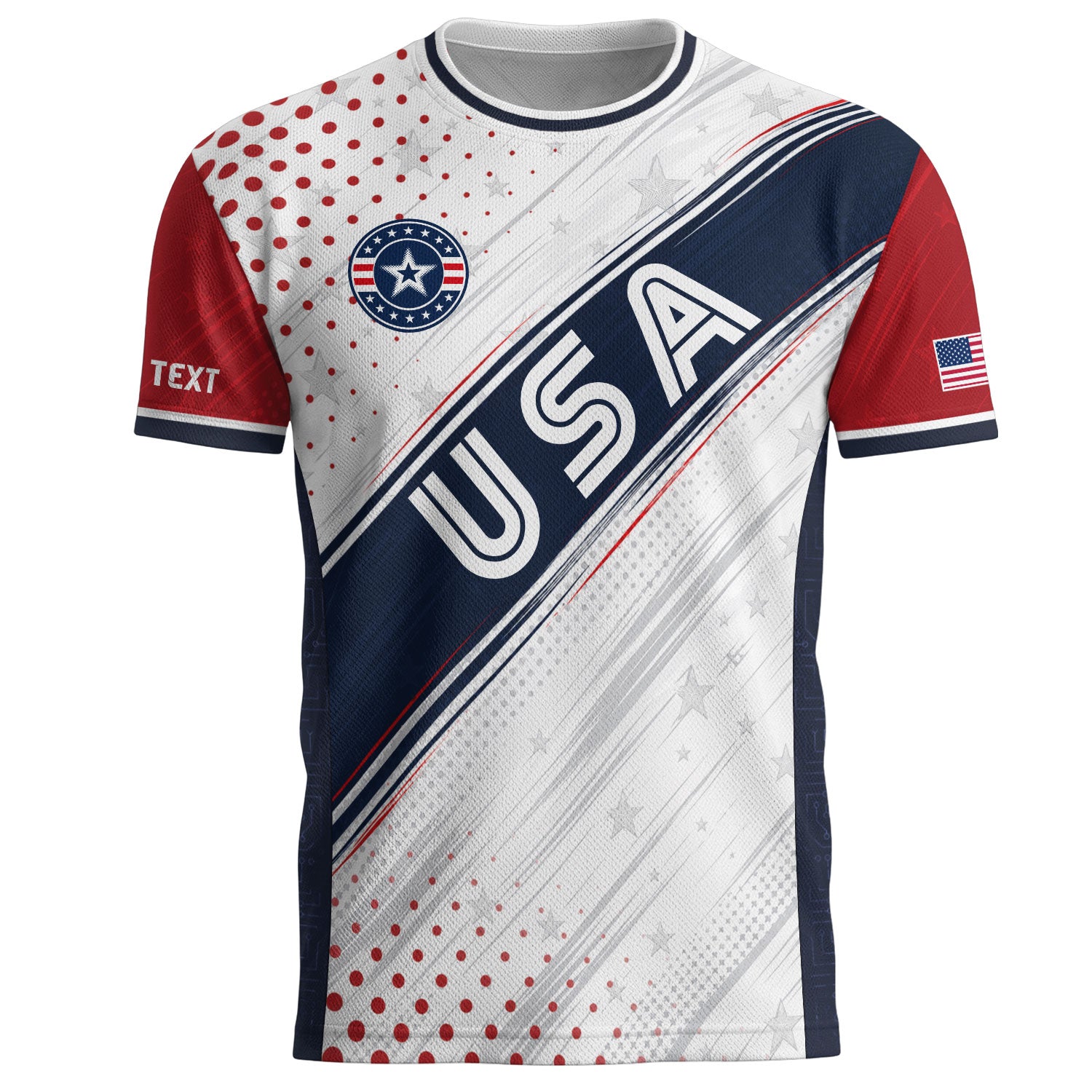 Custom Adult White Soccer Jersey - Personalized Name & Number USA Patriotic Sportswear
