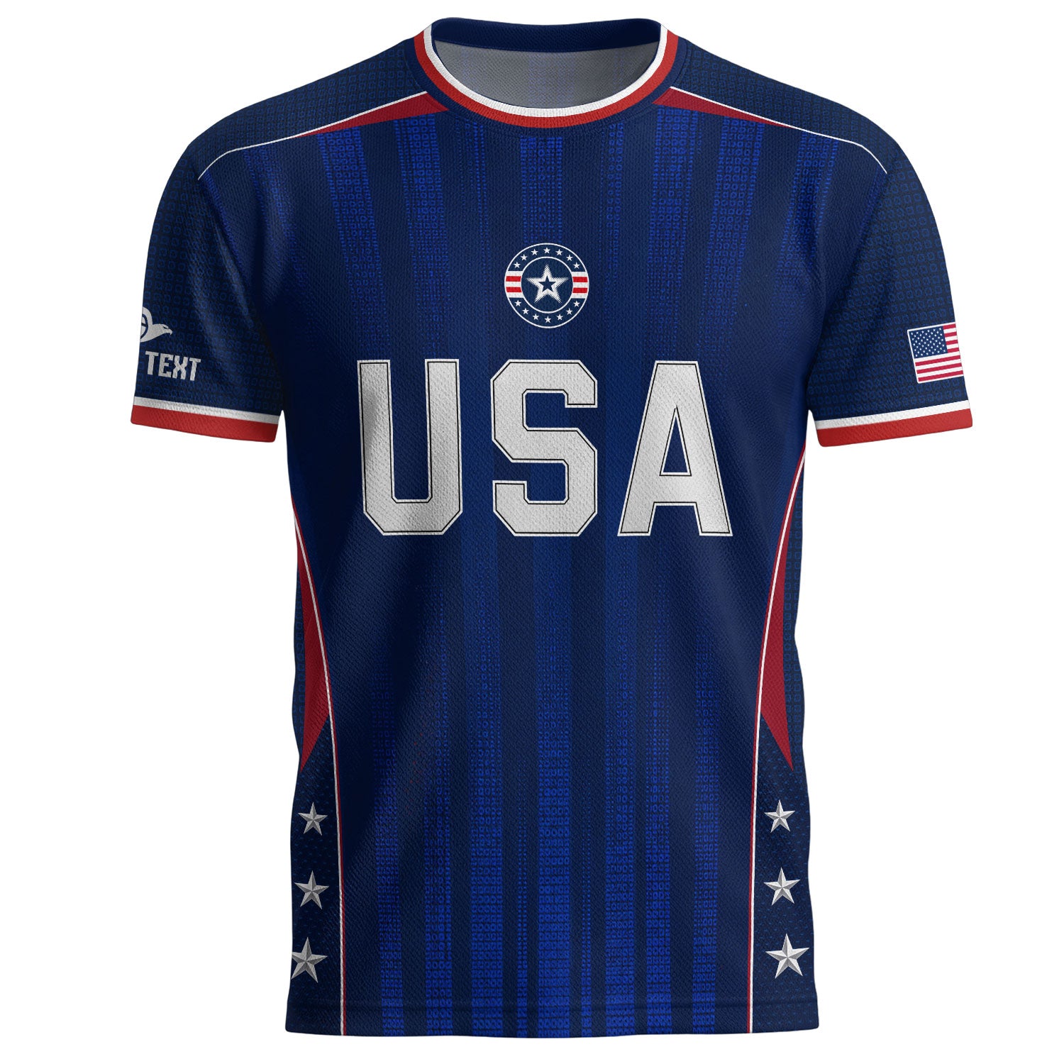 Custom Blue USA Soccer Jersey - Personalized Name & Number Patriotic Sports Shirt