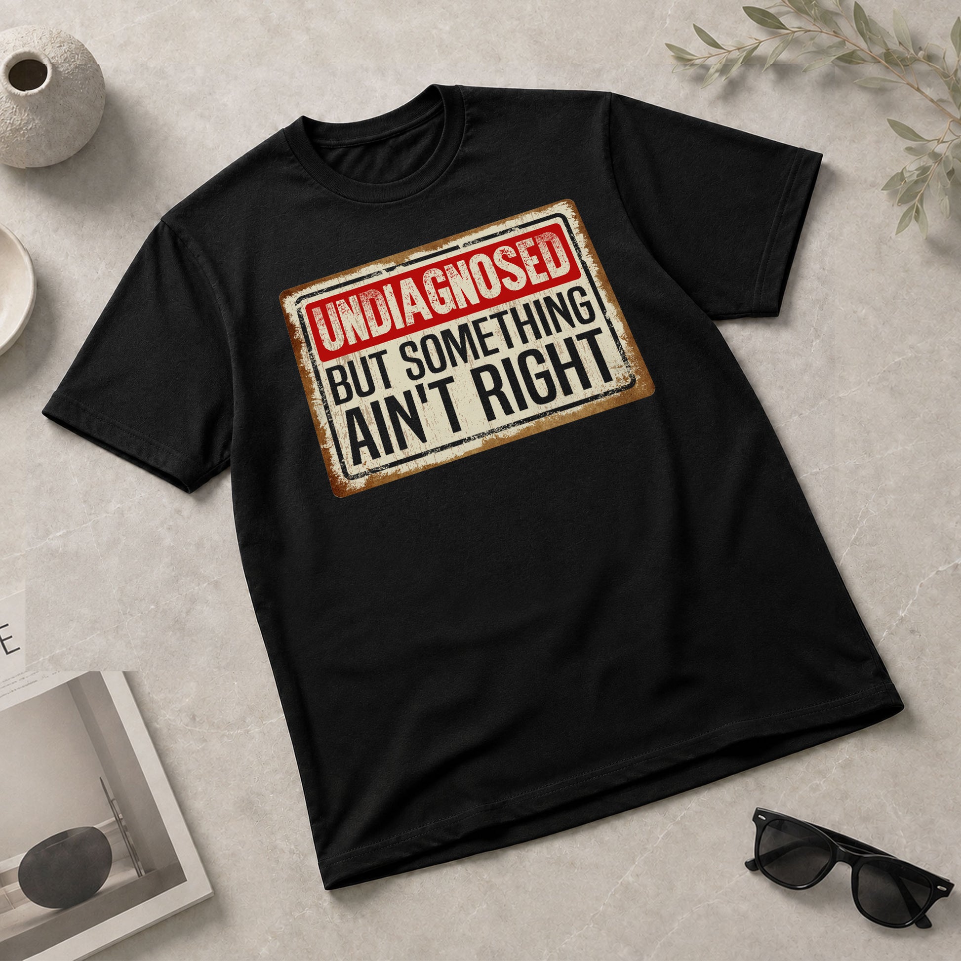 Funny Chronic Illness Shirt - "Undiagnosed But Something Ain't Right" Tee For Awareness - Rust Field Wear