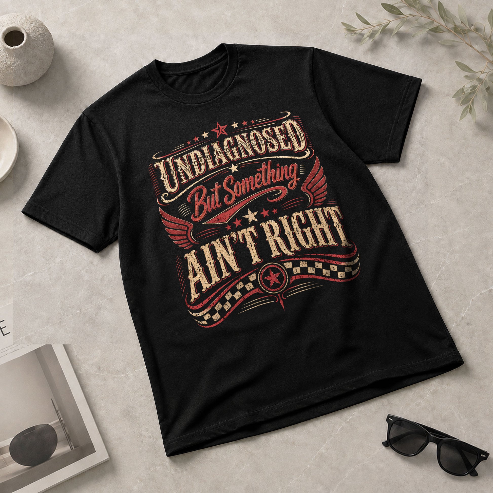 Undiagnosed But Something Ain't Right Tshirt - Vintage Chronic Illness Awareness Tee - Rust Field Wear