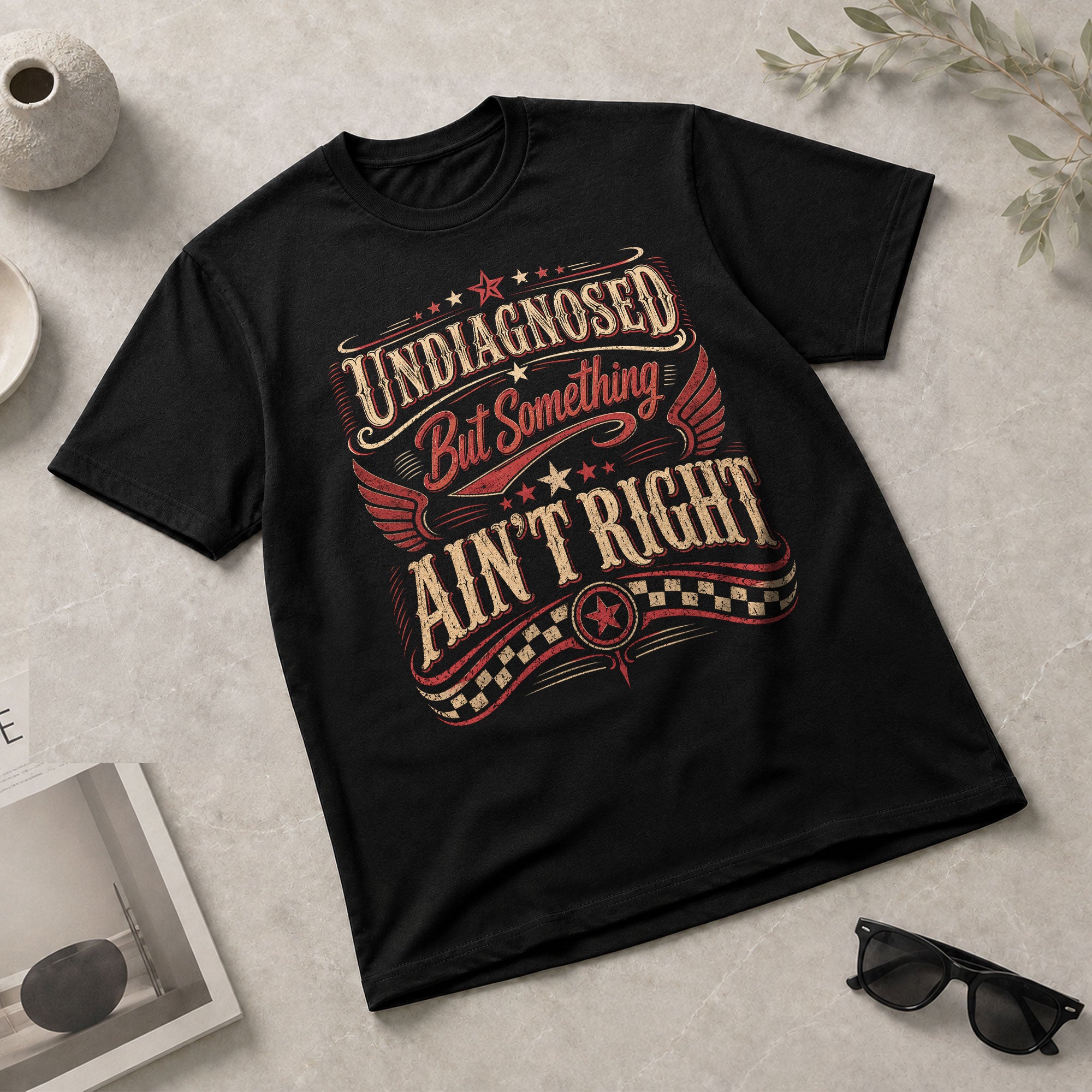 Undiagnosed But Something Ain't Right Tshirt - Vintage Chronic Illness Awareness Tee - Rust Field Wear