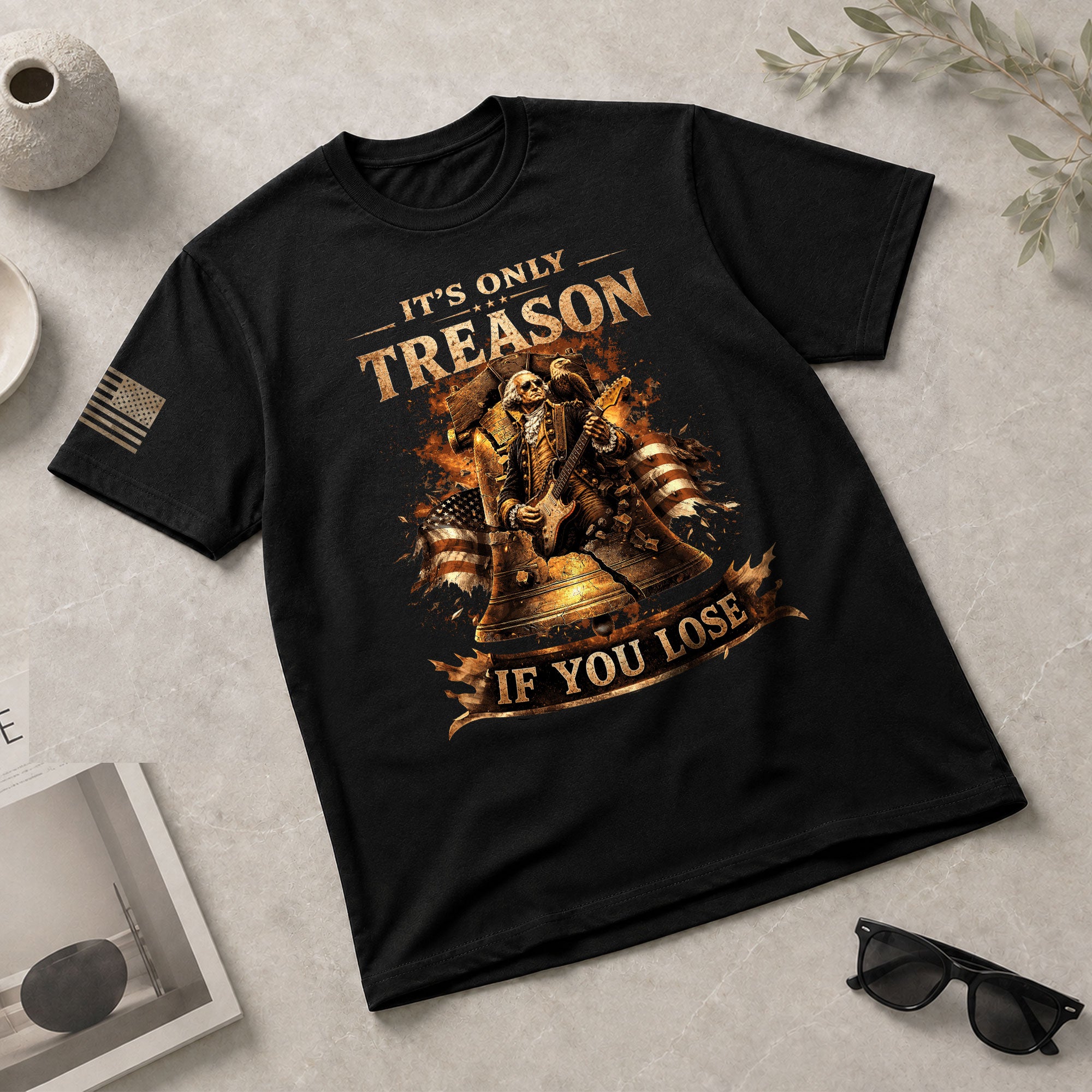 Historical Graphic Apparel - It’s Only Treason If You Lose Liberty Bell Design Tee - Rust Field Wear