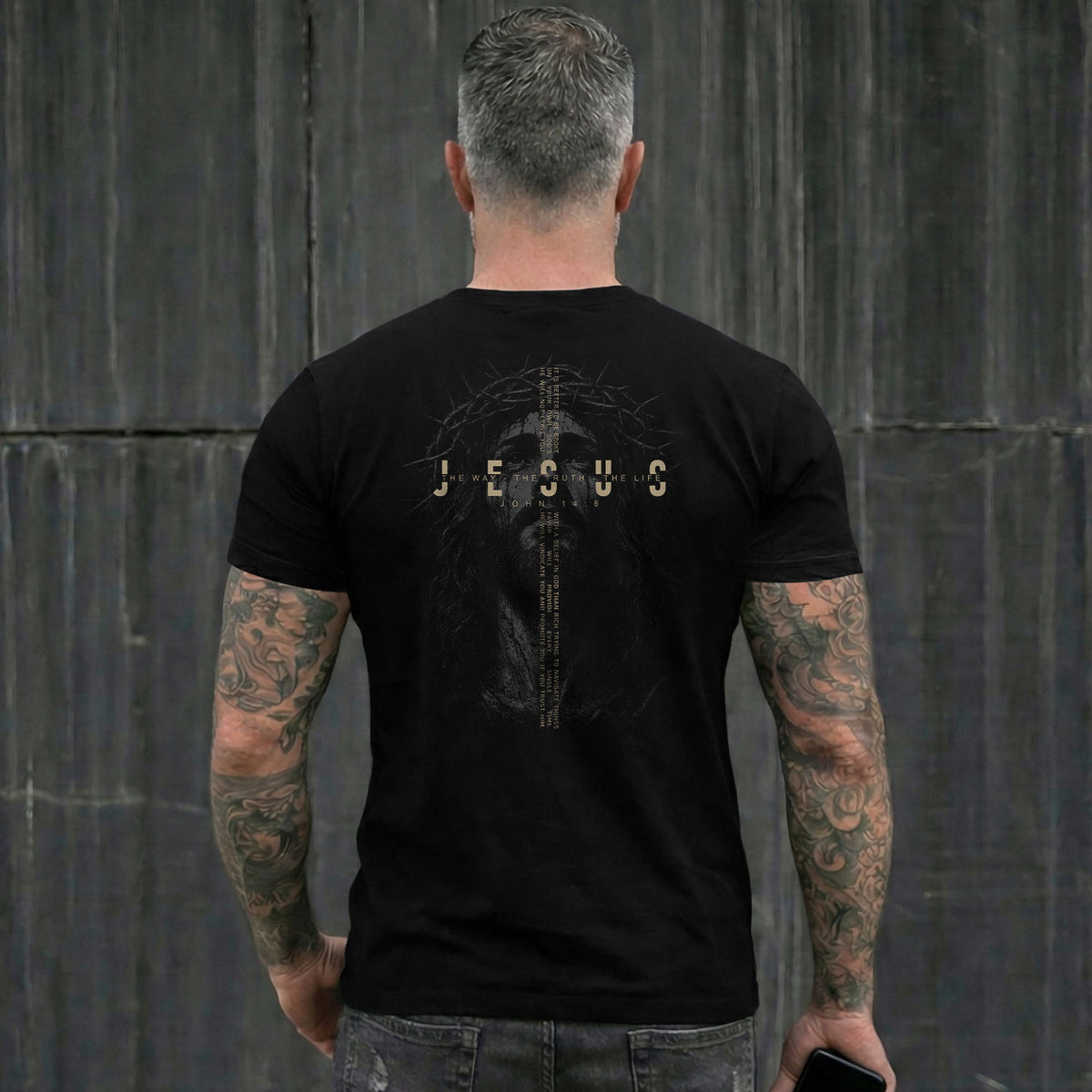 Jesus Crown Of Thorns John 14 6 Scripture Christian T Shirt Apparel Top Unisex Clothing - Rust Field Wear