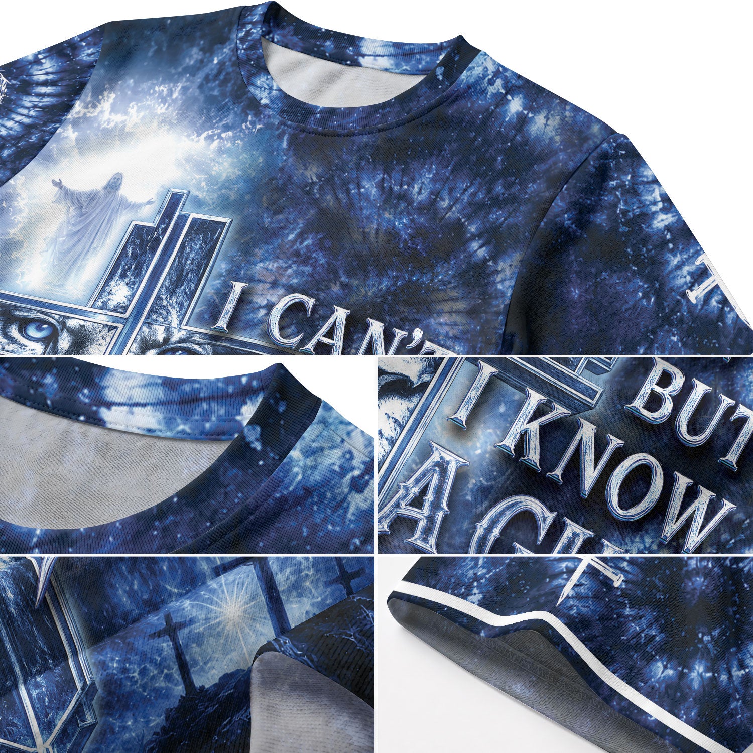 Christian Shirts for Men - I Can't But I Know A Guy Lion Cross Christian Jesus Graphic, Christian Tee Shirts - Rust Field Wear