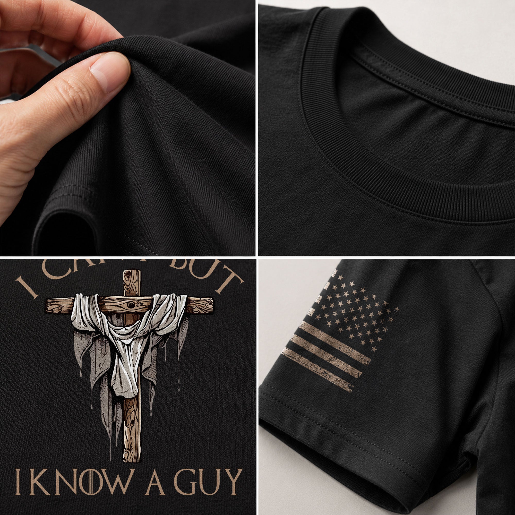 My Strength Is In Him "I Know A Guy"" Jesus ", Christian Tee Shirts - Faith Shirts for Men - Rust Field Wear