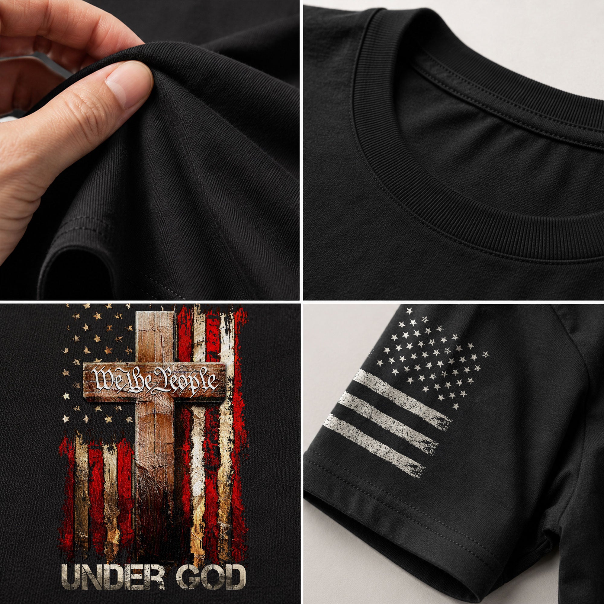 Christian Shirts for Men, One Nation Under God We The People - Christian Tee Shirts - Rust Field Wear