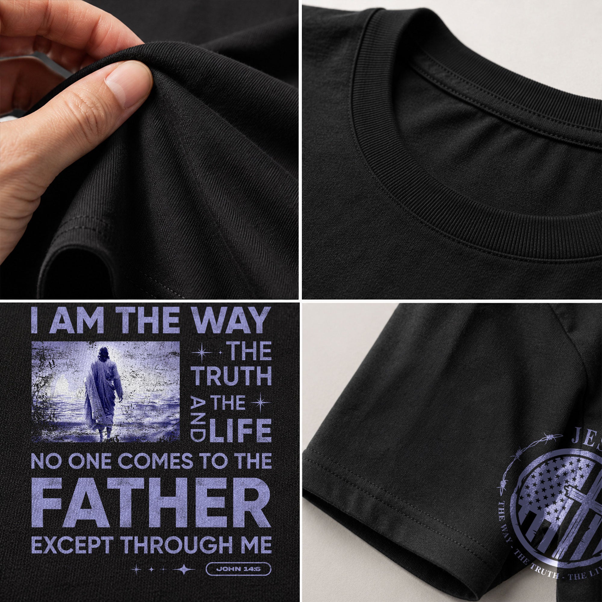 Christian Tee Shirts, Walk the Way John 14:6 - Christian Shirts for Men - Rust Field Wear