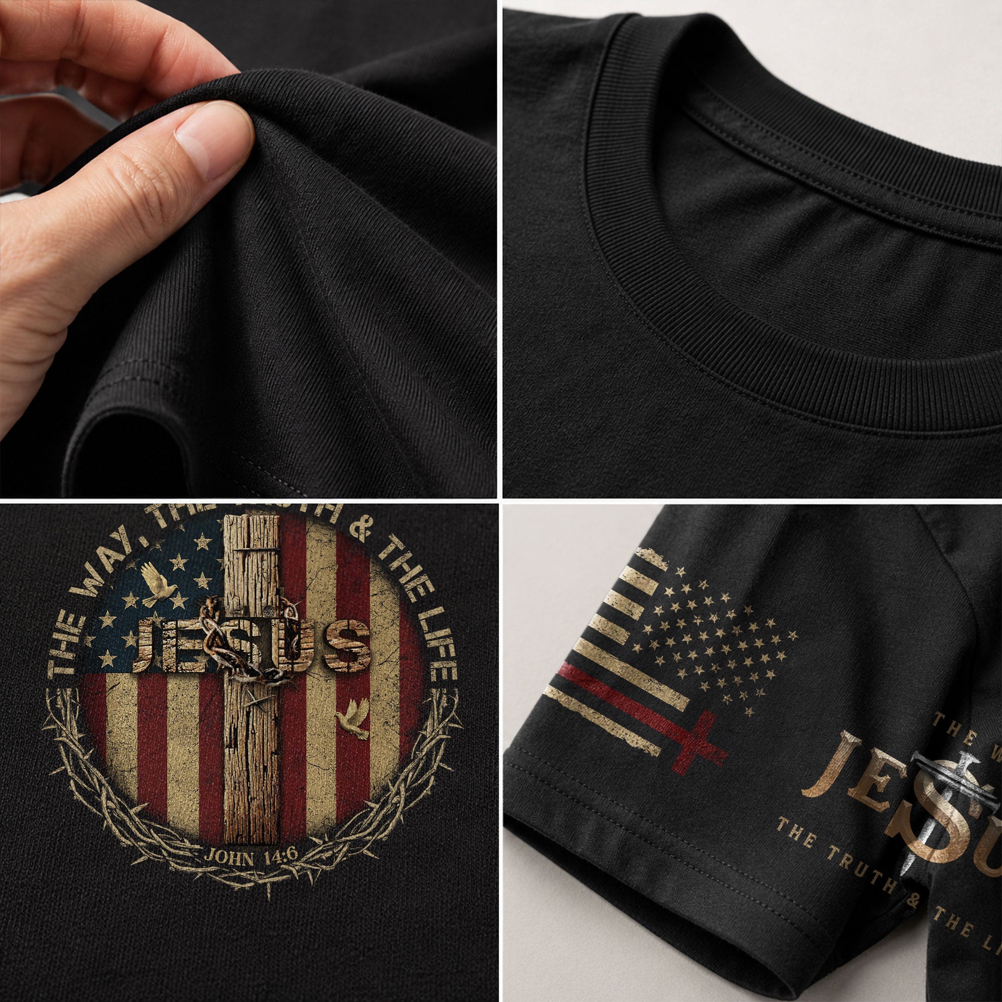 Christian Shirts for Men - JESUS Is the Standard John 14:6, Christian Tee Shirts - Rust Field Wear
