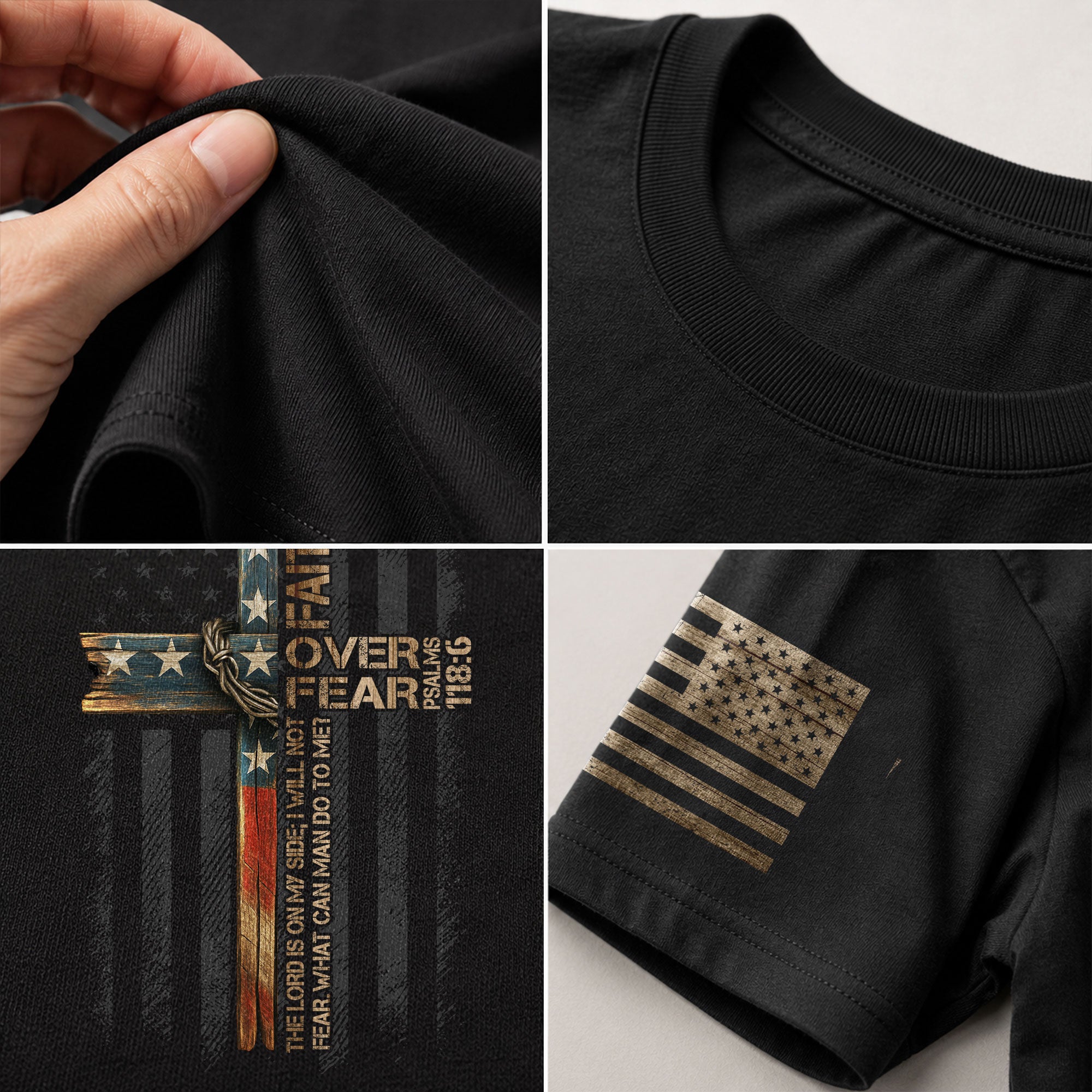 Faith Over Fear Psalm 118:6 Collection , Christian Warrior Tees - Christian Tee Shirts, Christian Shirts for Men - Rust Field Wear