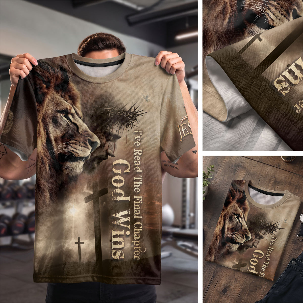 The Lion Watches God Wins Victory in Christ - RustField Co Freedom Shirts, Christian Tee Shirts for Men - Rust Field Wear