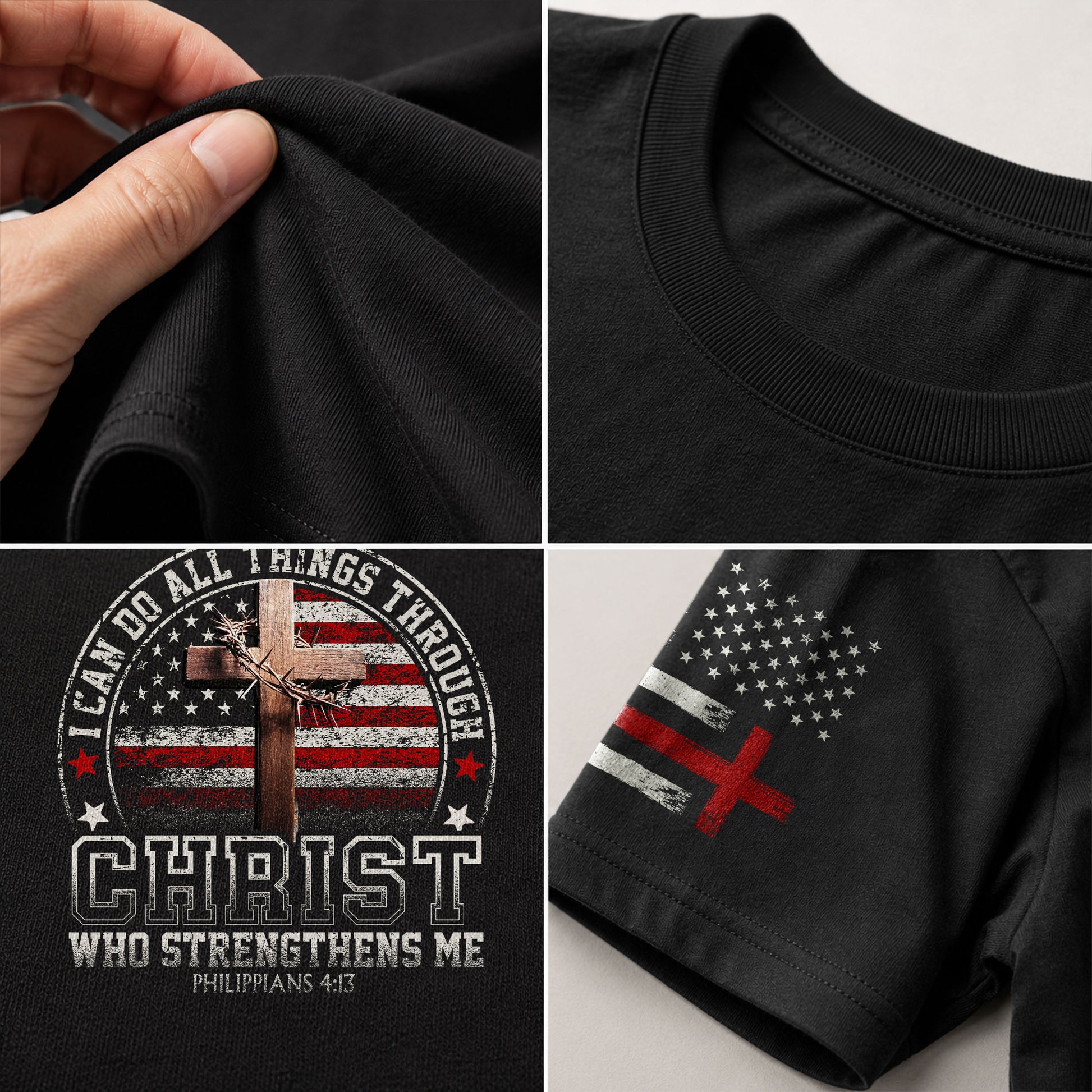 Faith Based Christian Tee Shirts, I Can Do All Things Through Christ Christian - Christian Shirts for Men - Rust Field Wear