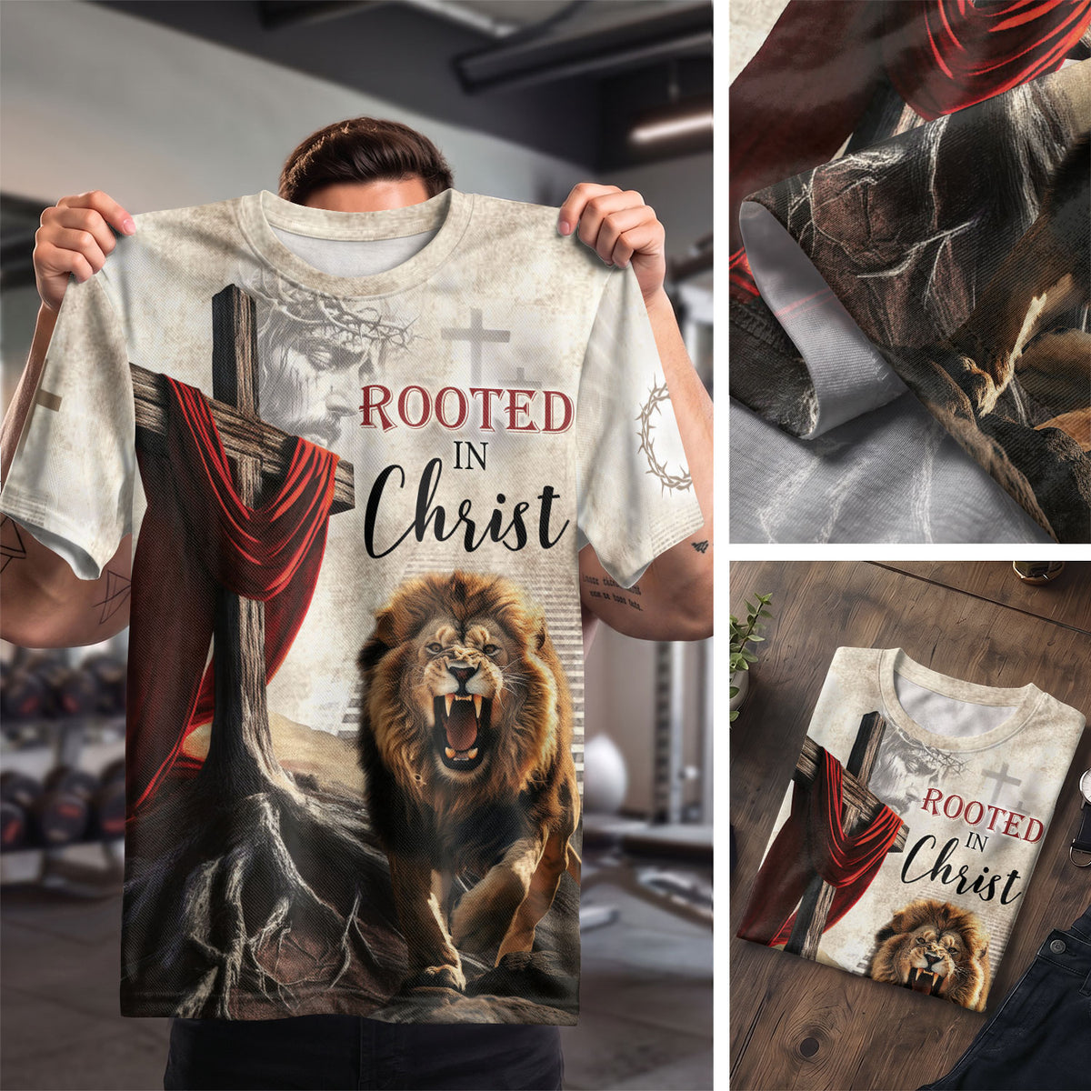 Freedom Shirts - Be As A Lion Rooted In Christ Proverbs 28 1, Christian Tee Shirts for Men, RustField Co - Rust Field Wear