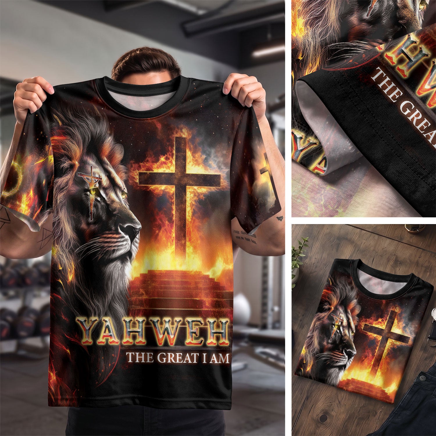 RustField Co Freedom Shirts - Yahweh Flame of Majesty, Christian Tee Shirts for Men - Rust Field Wear