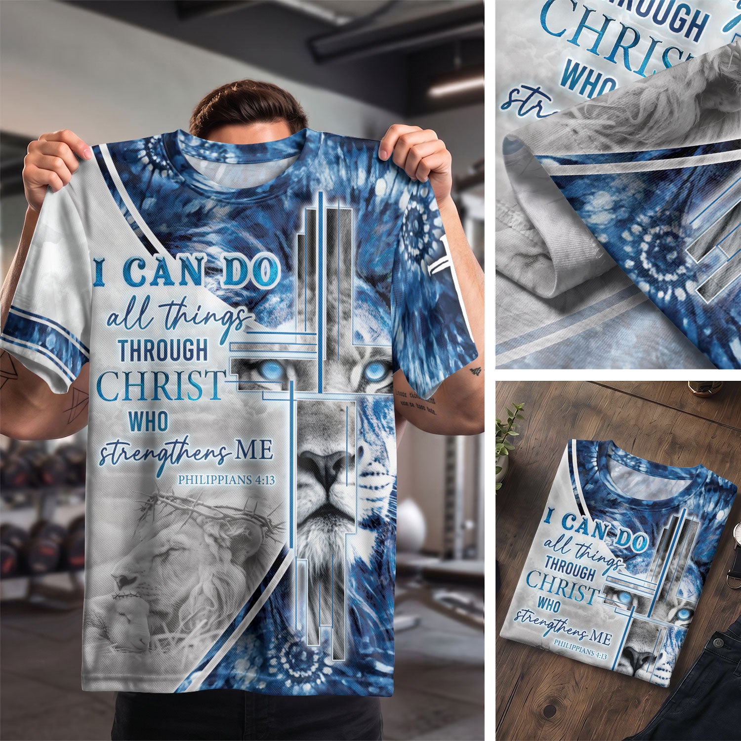 I Can Do All Things Through Christ Lion, Freedom Shirts - Christian Tee Shirts for Men, RustField Co - Rust Field Wear