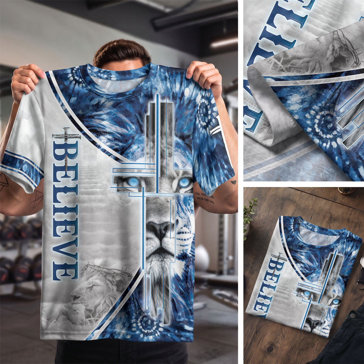 Freedom Shirts - The Gaze Of Truth Believe Eyed Lion, Christian Tee Shirts for Men, RustField Co - Rust Field Wear