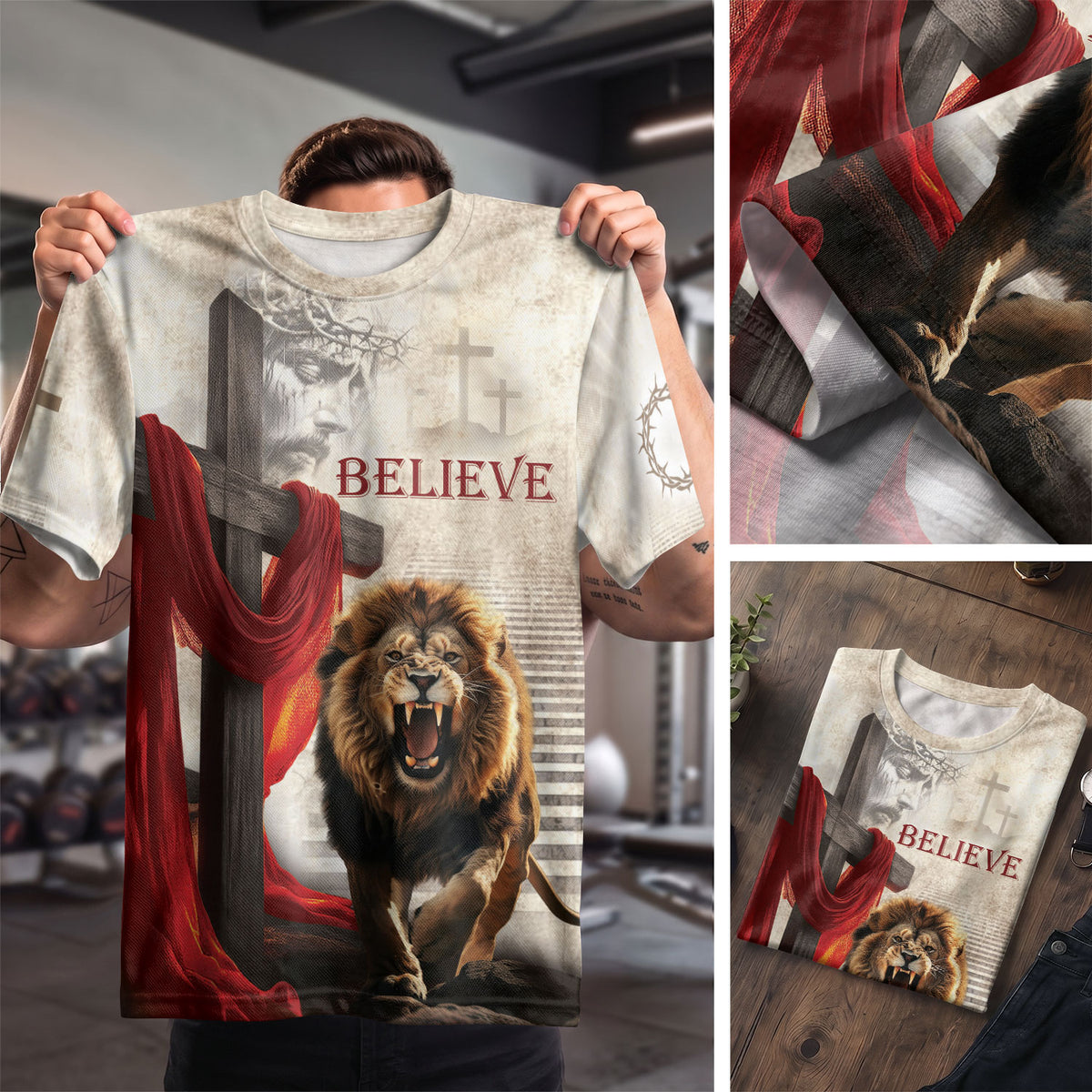 Christian Tee Shirts for Men - A Fiery Faith In The King Believe, RustField Co Freedom Shirts - Rust Field Wear