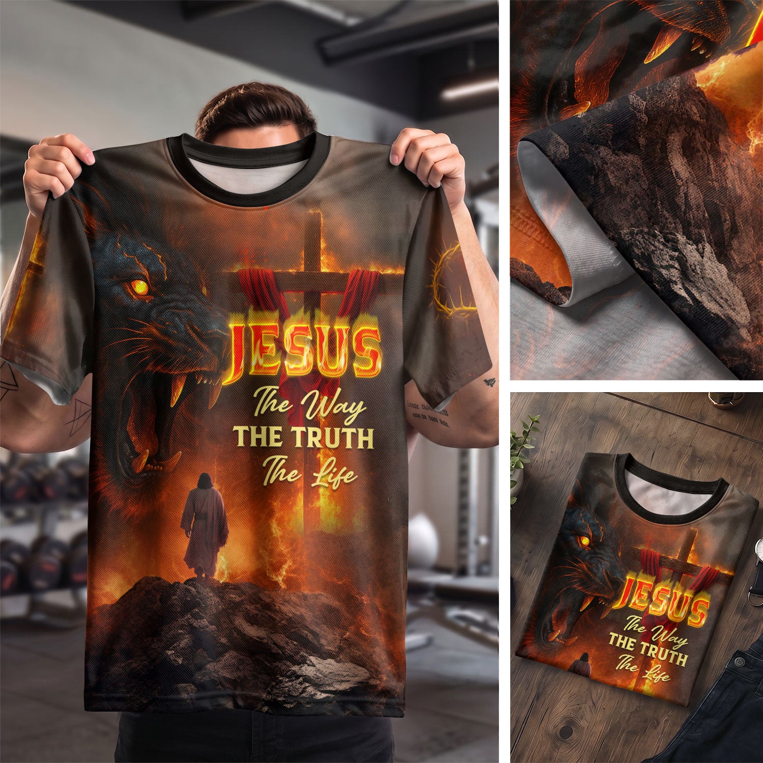 Jesus The Way The Truth The Life Lion of Judah - Christian Tee Shirts for Men, Freedom Shirts, RustField Co - Rust Field Wear