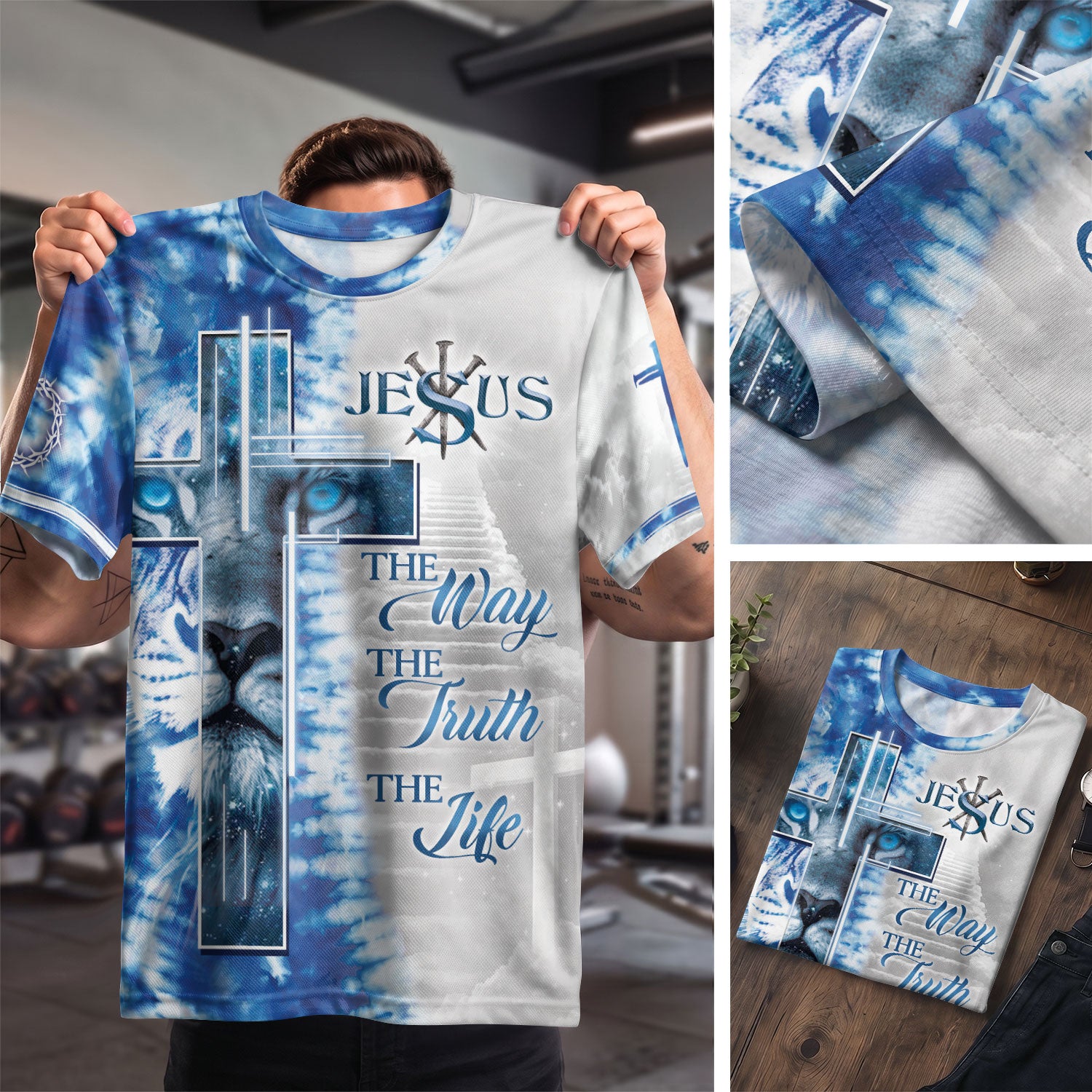 The Gaze Of Truth The Way The Truth The Life Eyed Lion - RustField Co Freedom Shirts, Christian Tee Shirts for Men - Rust Field Wear