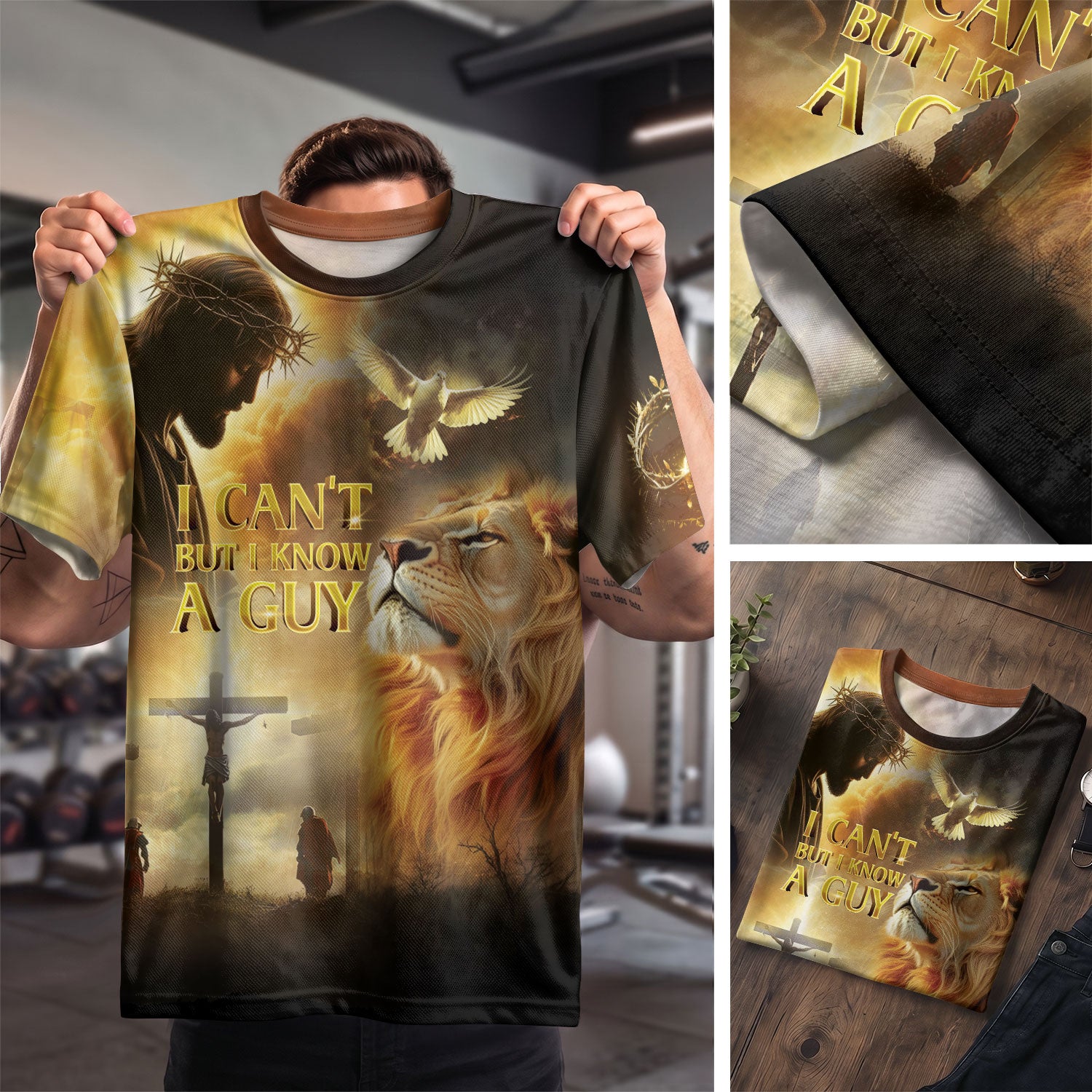 I Can't But I Know A Guy Lion of Judah Cross of Light, Freedom Shirts - Christian Tee Shirts for Men, RustField Co - Rust Field Wear