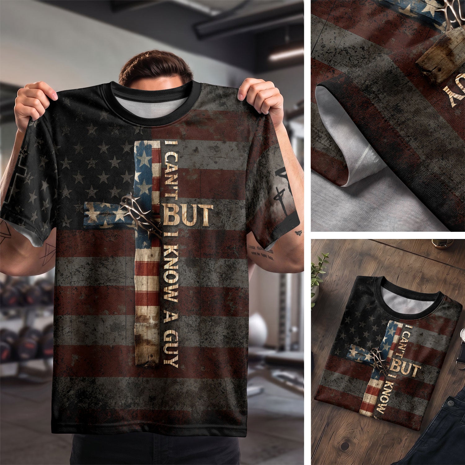 I Can't But I Know A Guy Lion and Jesus - Christian Tee Shirts for Men, Freedom Shirts, RustField Co - Rust Field Wear
