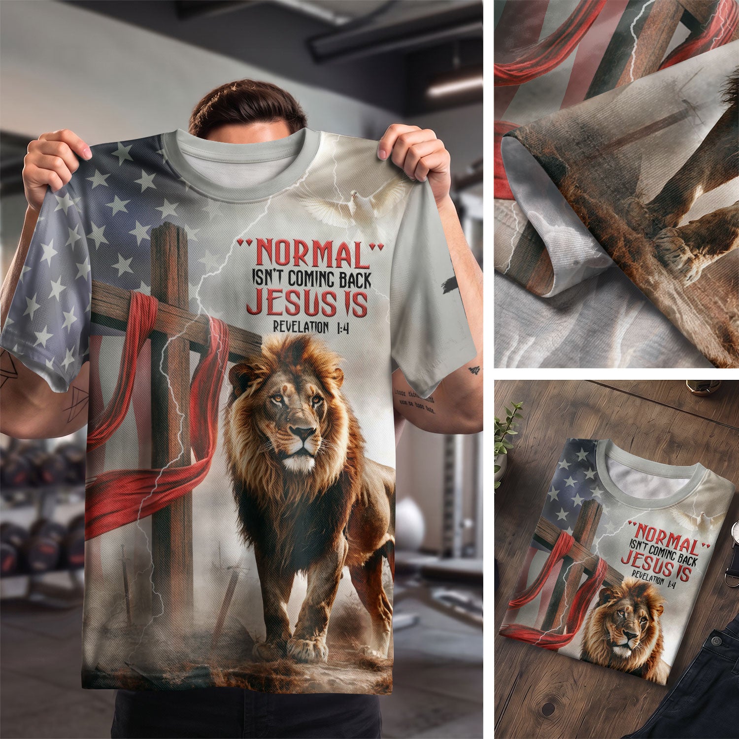 Freedom Shirts - Revelation Freedom Jesus Is Coming Back Lion and Cross, Christian Tee Shirts for Men, RustField Co - Rust Field Wear
