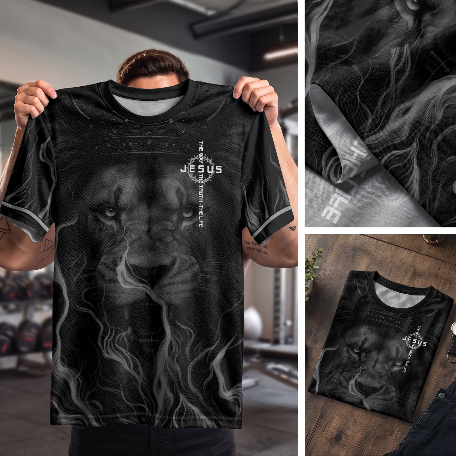 Jesus The Way The Truth The Life Lion of Judah - RustField Co Freedom Shirts, Christian Tee Shirts for Men - Rust Field Wear
