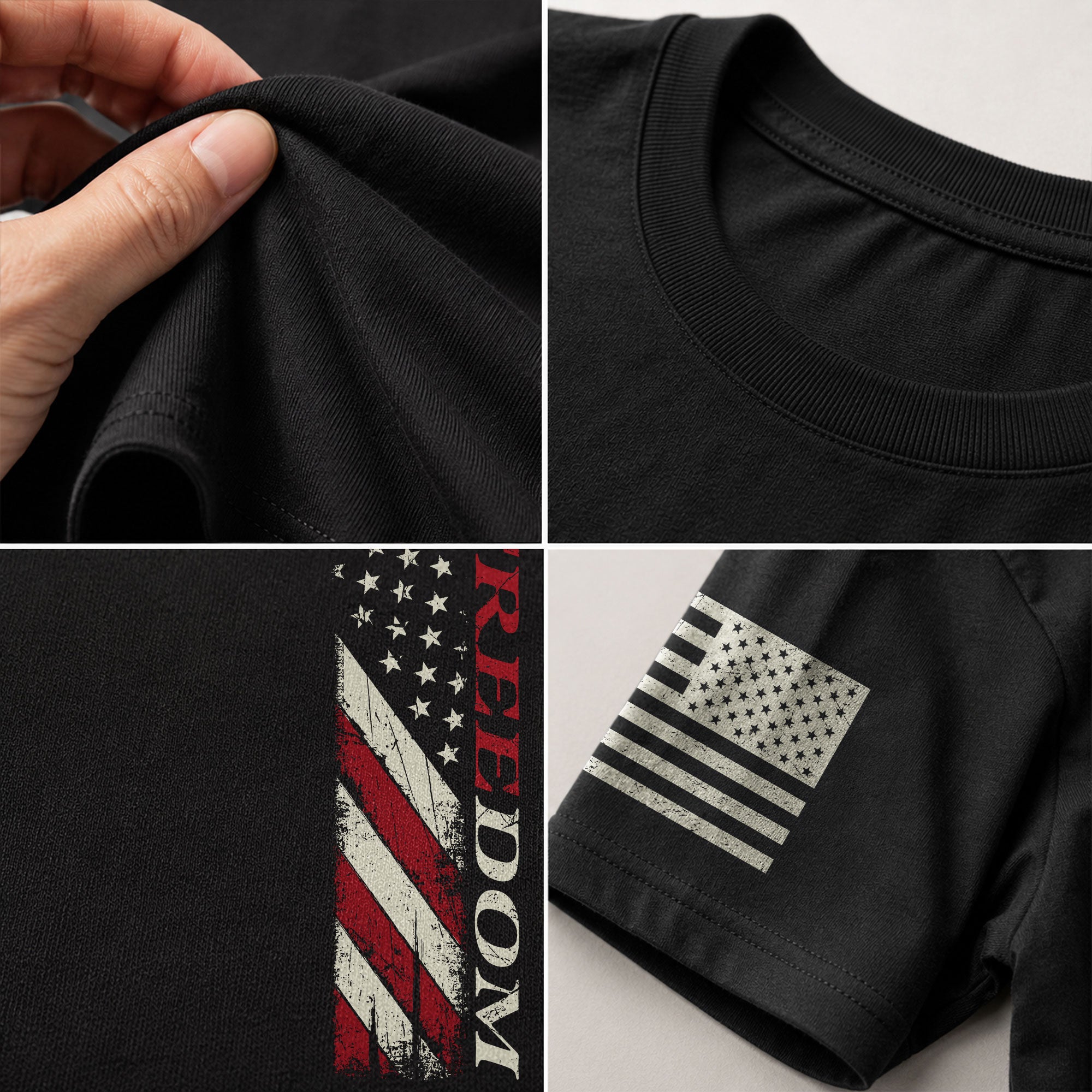 Freedom Vertical American Flag Patriotic Tribute, Patriotic T Shirts - Freedom Shirts for Men - Rust Field Wear