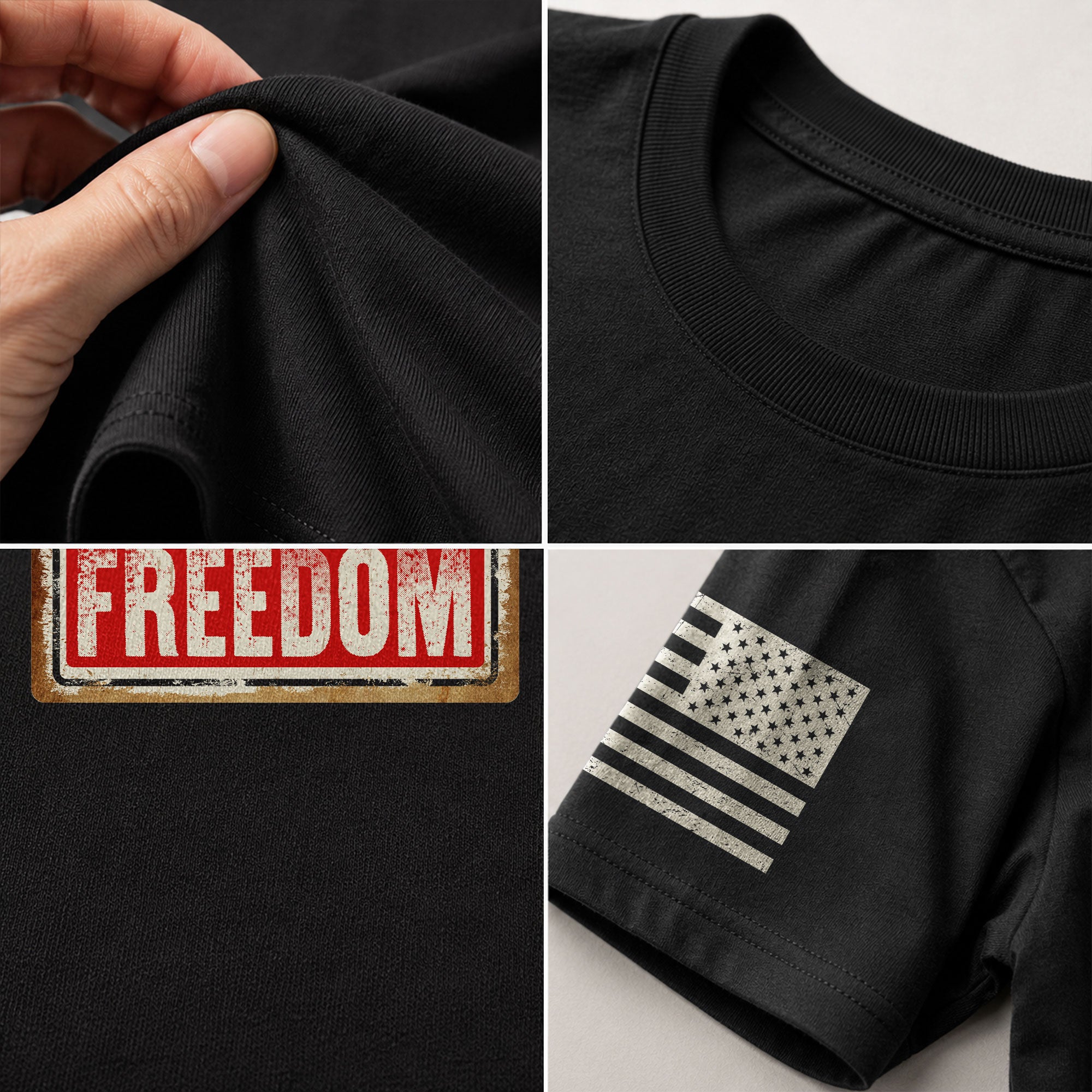 Patriotic T Shirts, Freedom Sign Patriotic Tribute - Freedom Shirts for Men - Rust Field Wear