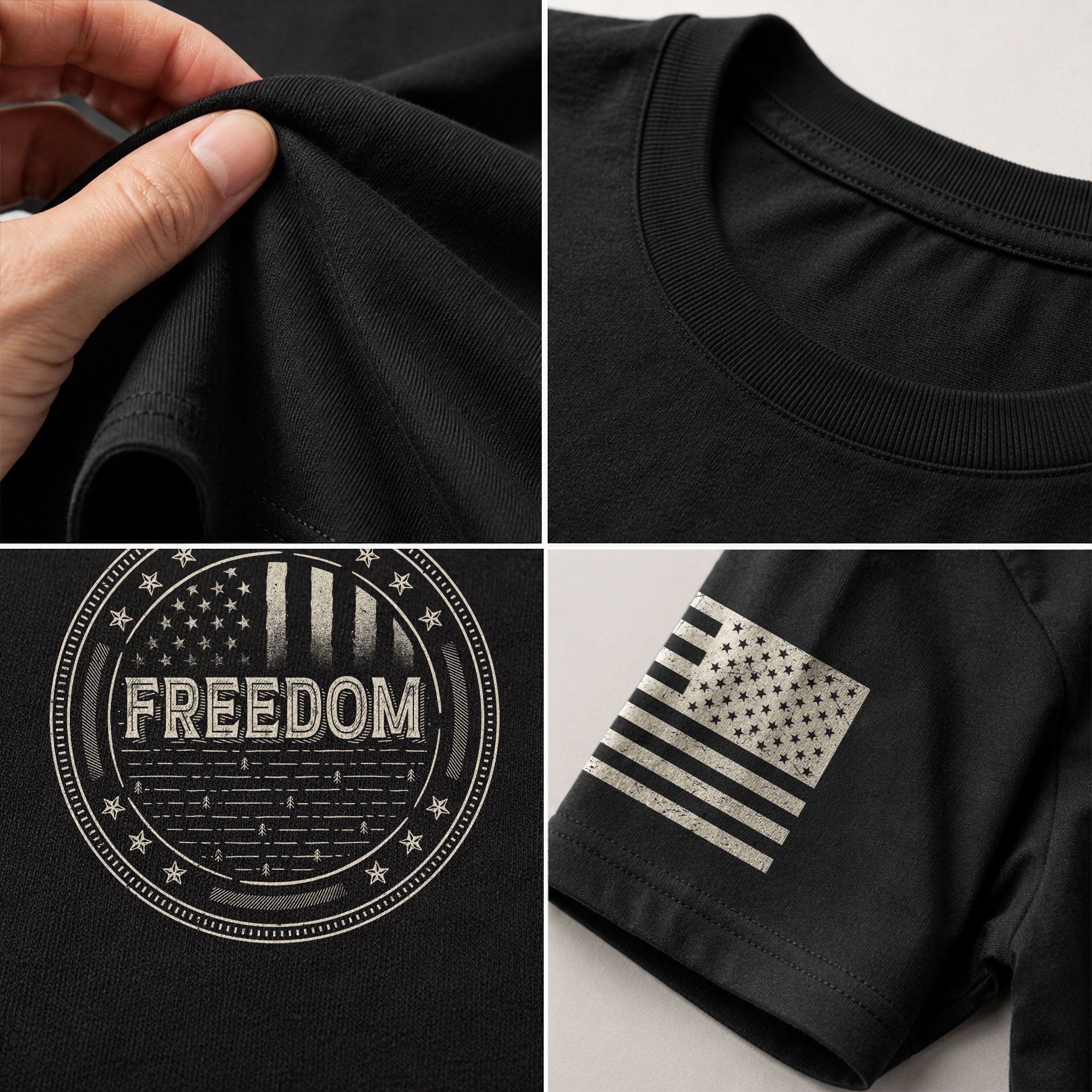 Freedom Honor Seal Patriotic Tribute - Freedom Shirts for Men, Patriotic T Shirts - Rust Field Wear