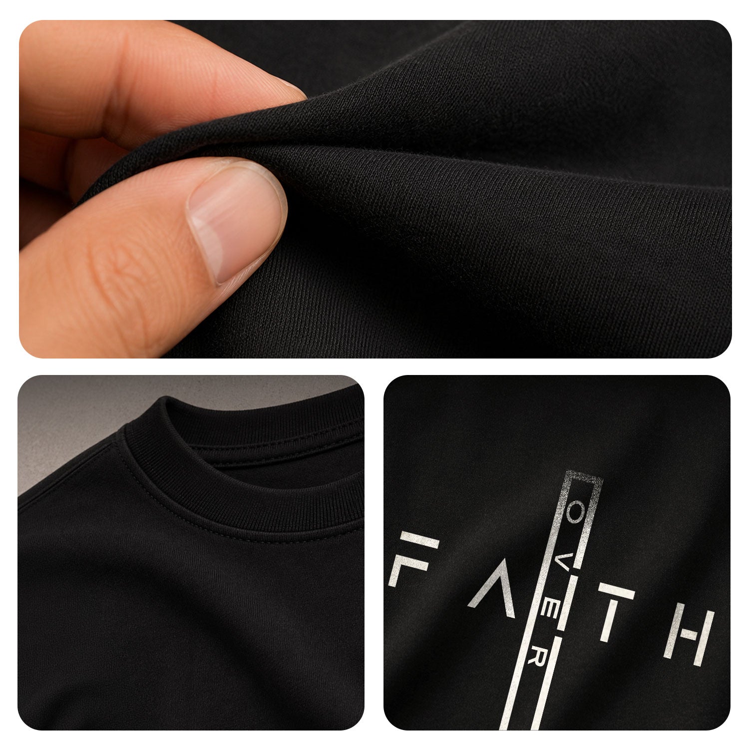 Faith Over Fear Bold Vertical Cross Statement - Christian Shirts for Men, Faith Based Christian Tee Shirts - Rust Field Wear