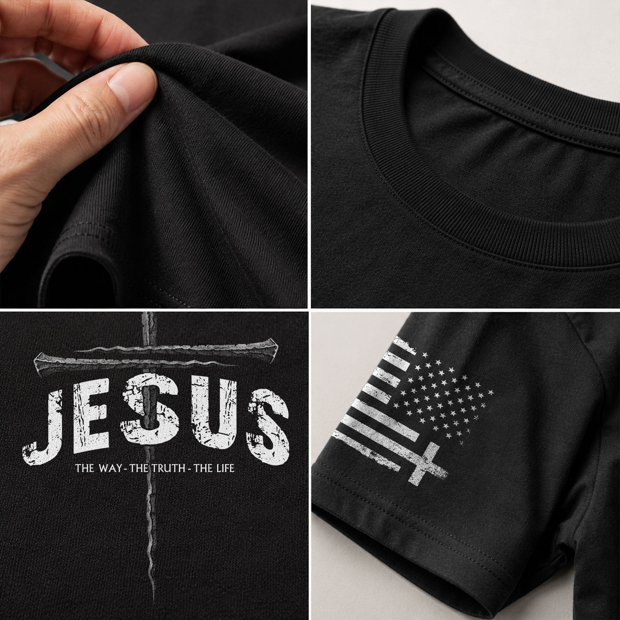 Jesus Cross Christian The Way, The Truth, The Life - Christian Tee Shirts, Christian Shirts for Men - Rust Field Wear