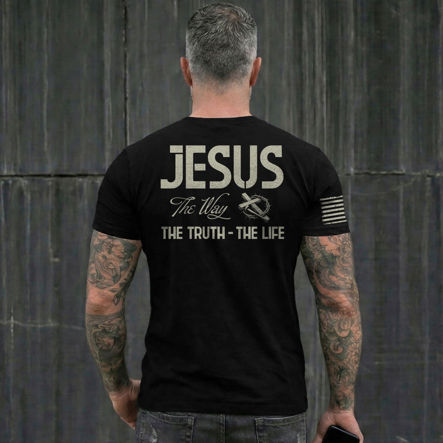 Jesus Cross The Way, The Truth, The Life Christian, Christian Shirts for Men - Christian Tee Shirts - Rust Field Wear
