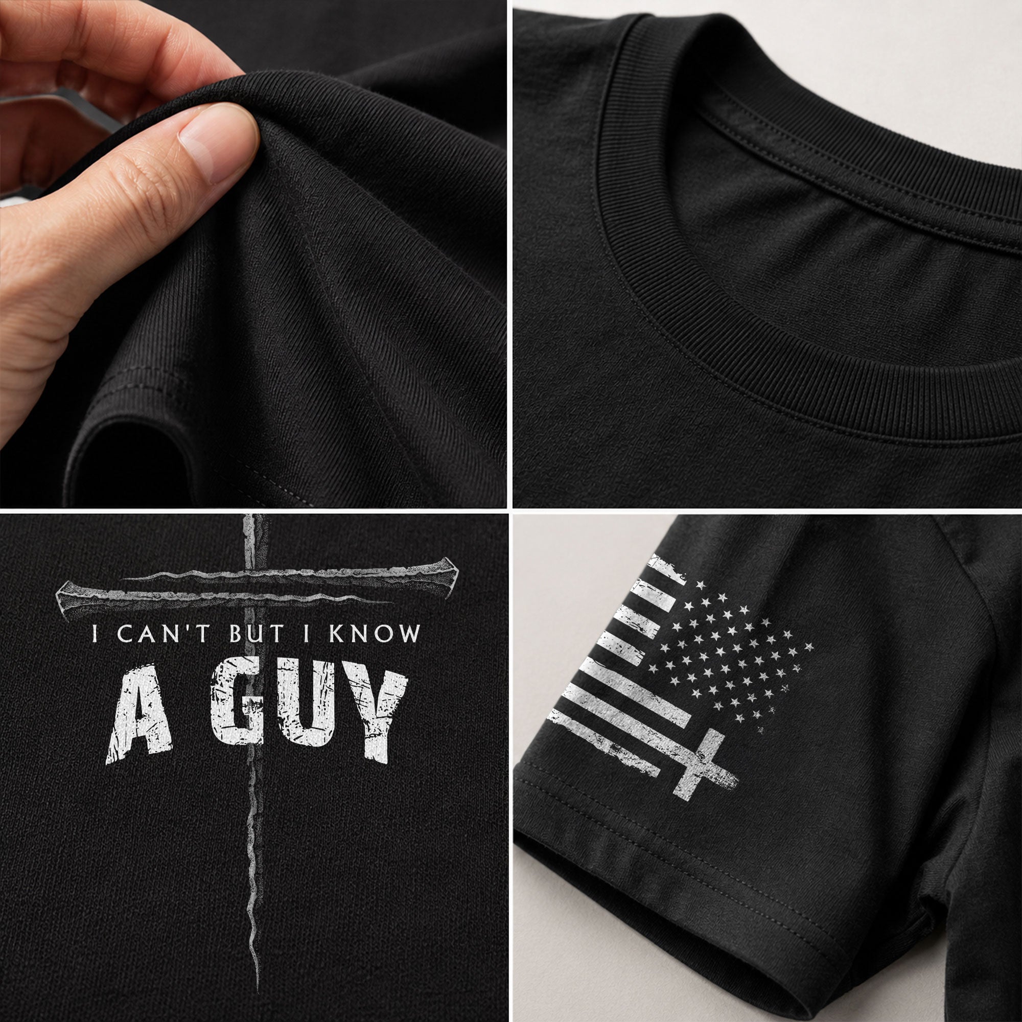 I Can’t But I Know A Guy Cross Christian, Christian Shirts for Men - Christian Tee Shirts - Rust Field Wear