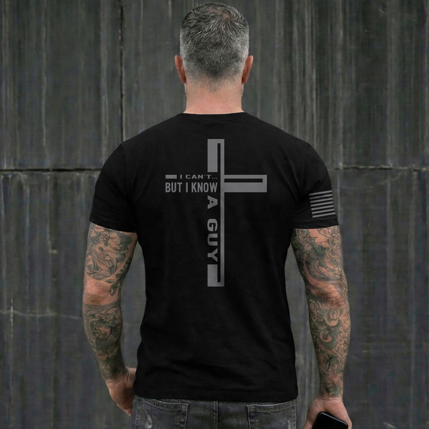 Christian Shirts for Men - I Can’t But I Know A Guy Cross Design Christian, Christian Tee Shirts - Rust Field Wear
