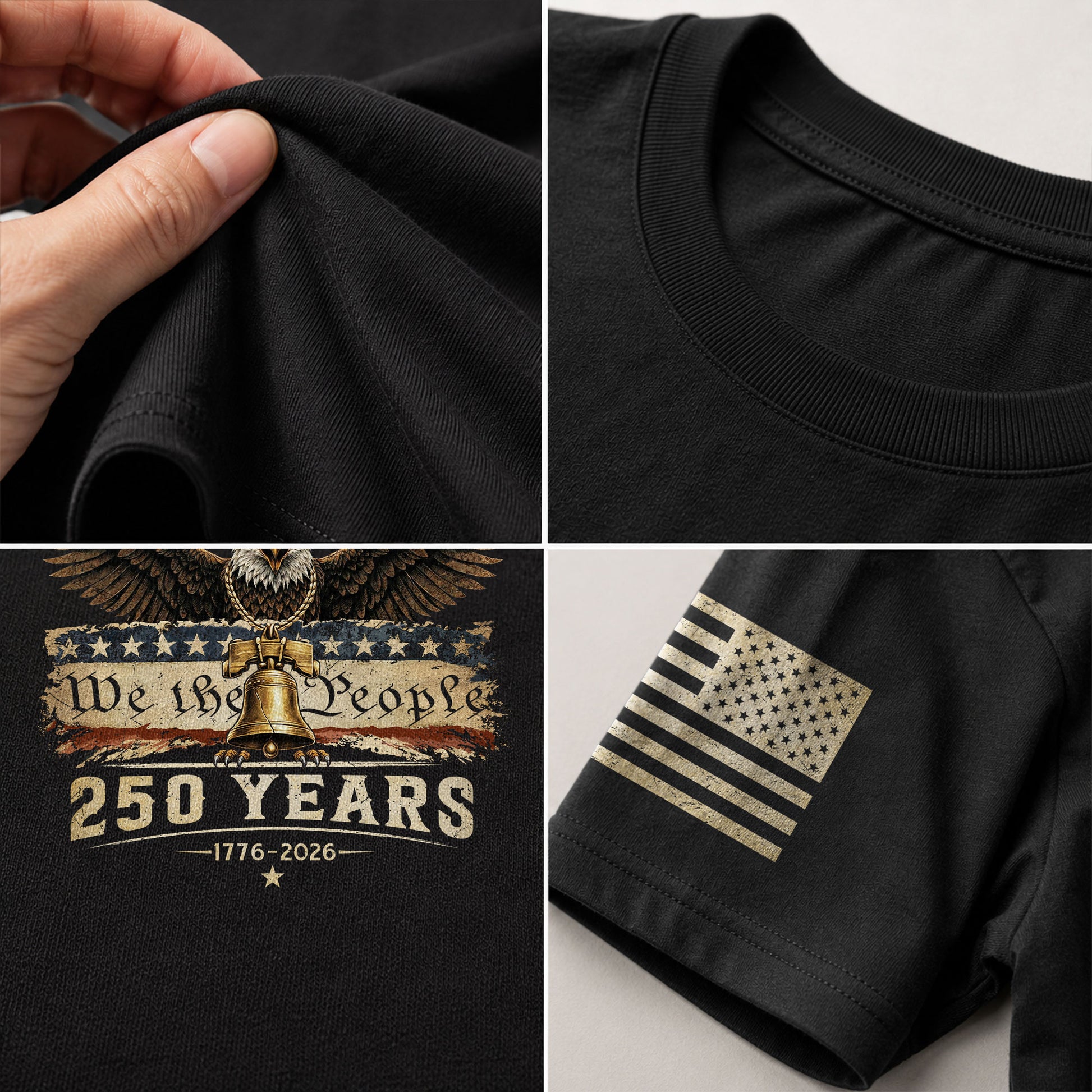 USA 250th Anniversary 250 Years Shirt 1776-2026 American Eagle Liberty Bell We The People - Rust Field Wear
