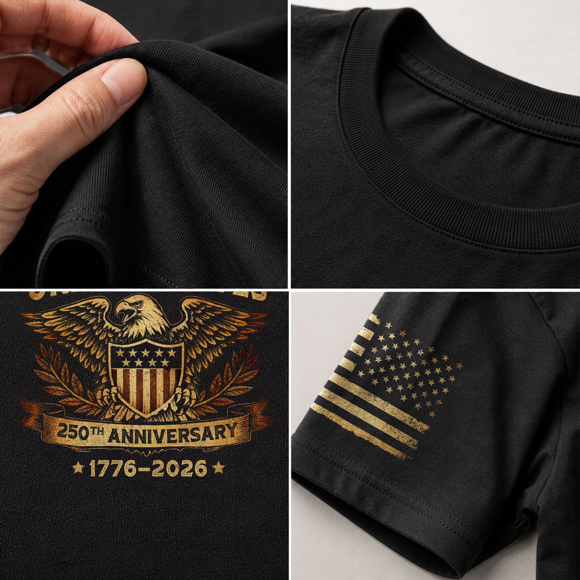 USA 250th Anniversary Shirt 1776-2026 American Pride Patriotic Eagle Shield Laurel - Rust Field Wear